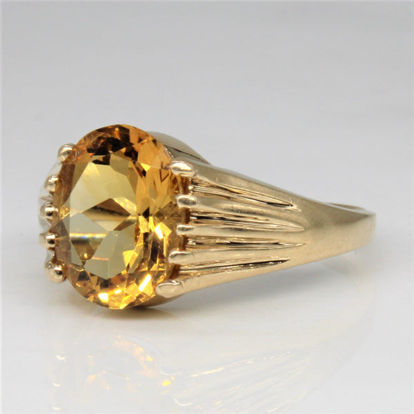 Oval Cut Citrine Ring | 2.00ct | SZ 6.25 |