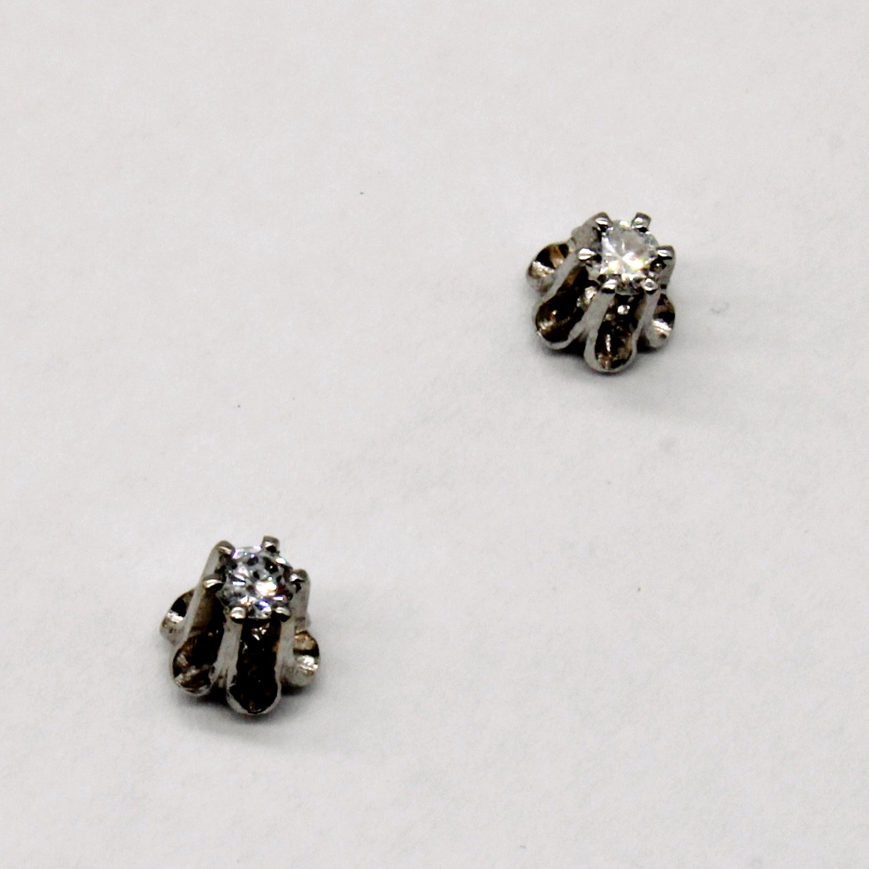 Cathedral Set Diamond Stud Earrings | 0.10ctw |