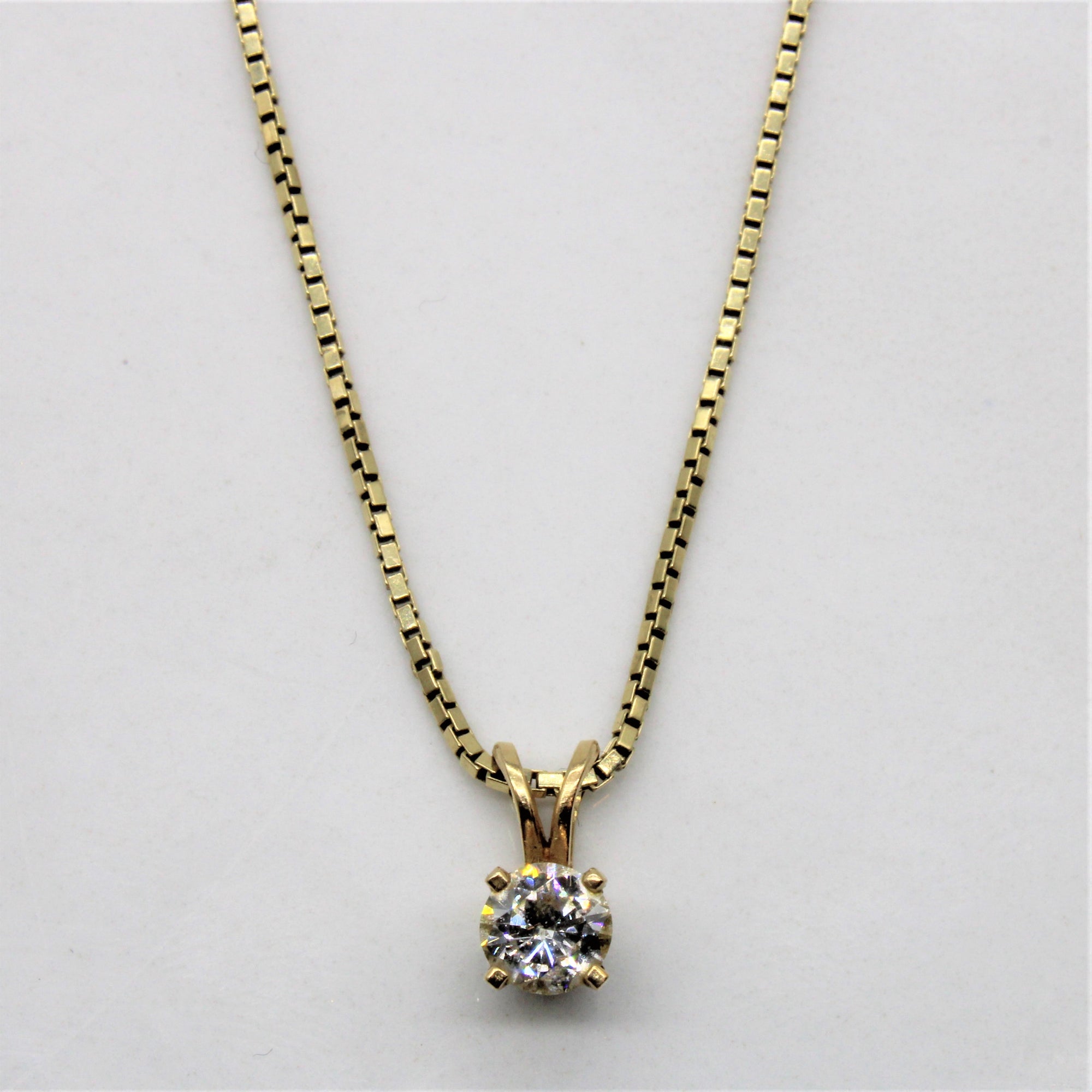 Solitaire Diamond Necklace | 0.30ct | 19