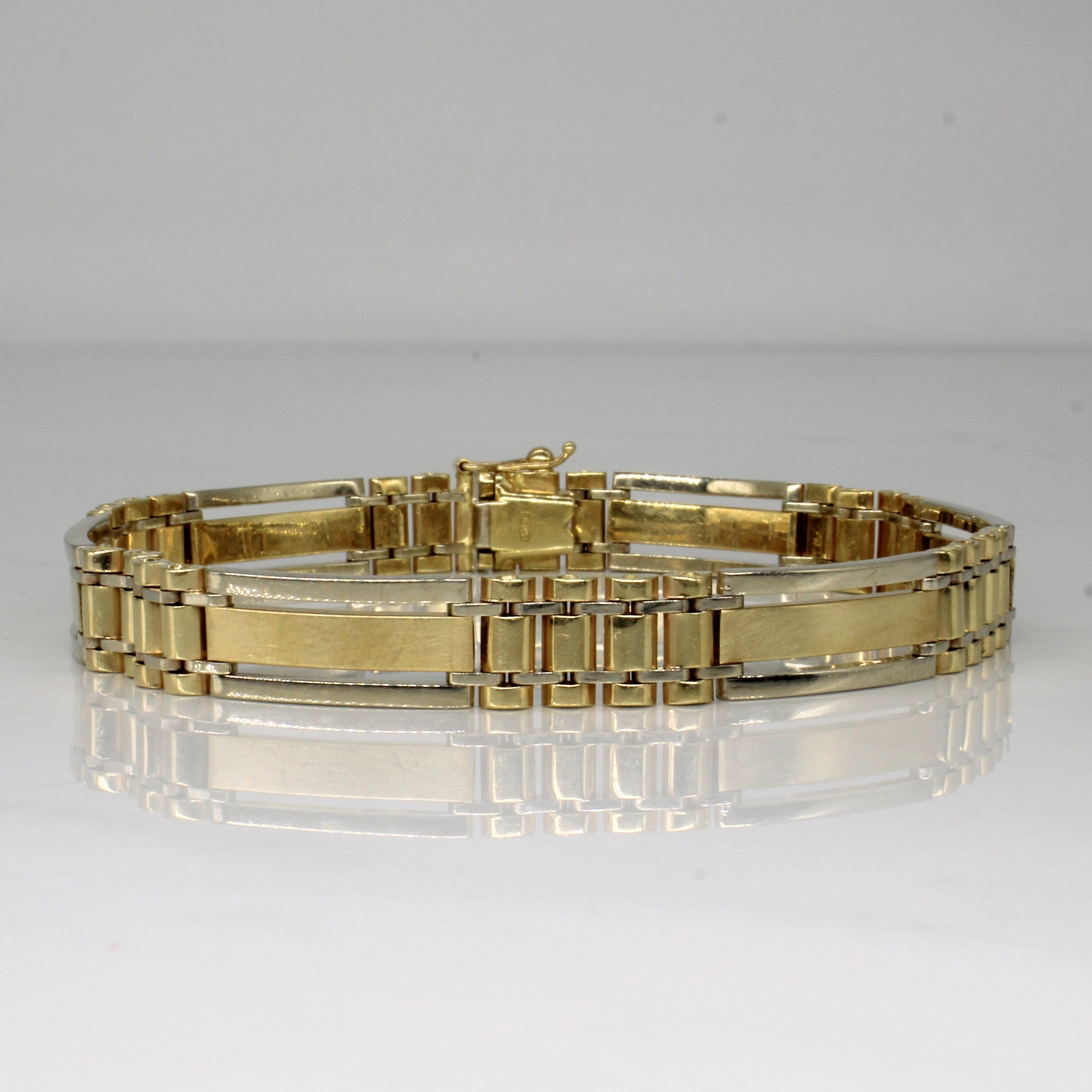 14k Two Tone Gold Bracelet | 8" |