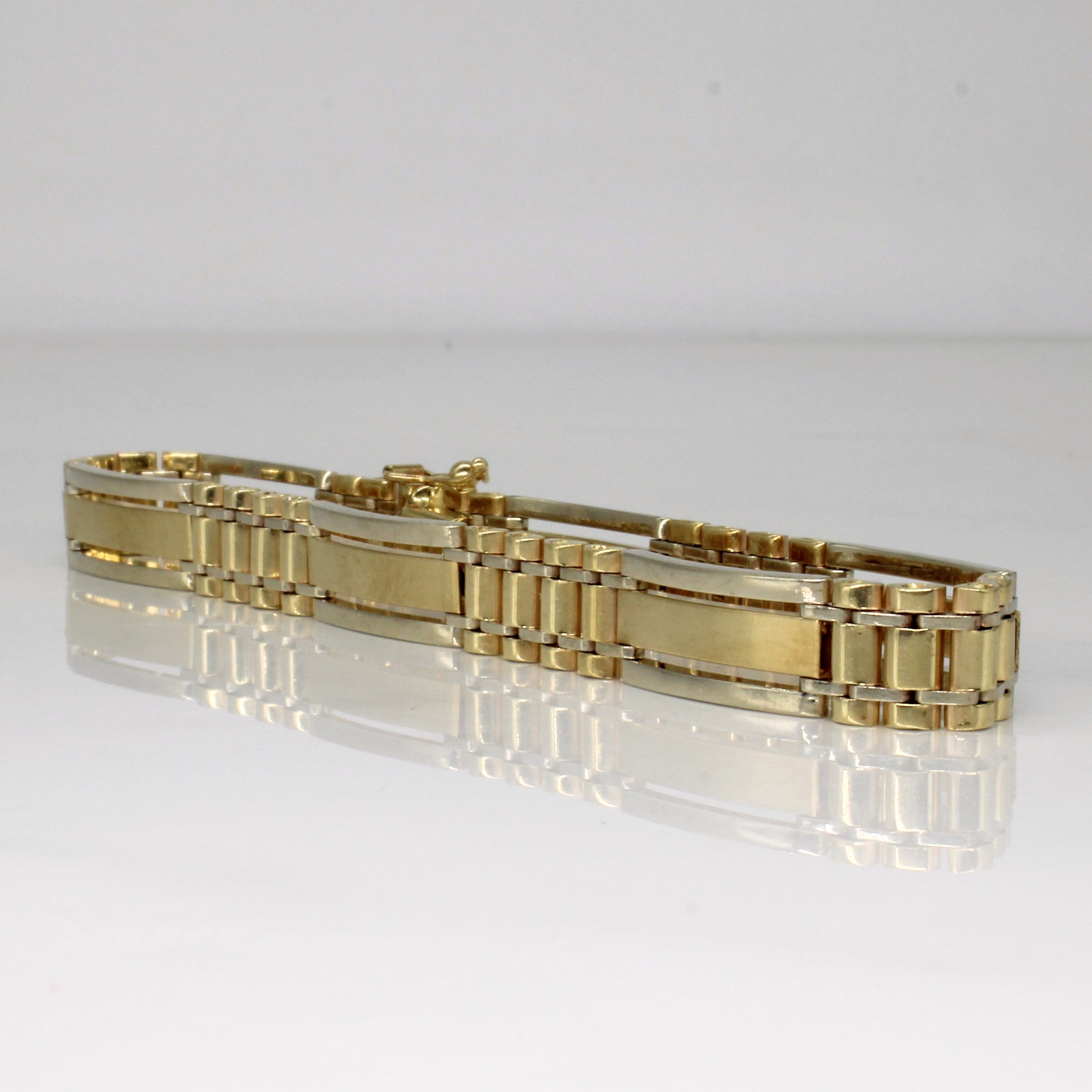 14k Two Tone Gold Bracelet | 8" |