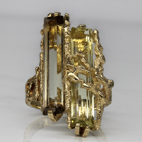 Abstract Tourmaline Cocktail Ring | 7.60ctw | SZ 7.75 |