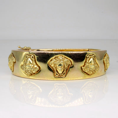 14k Yellow Gold Medusa Head Cuff | 8