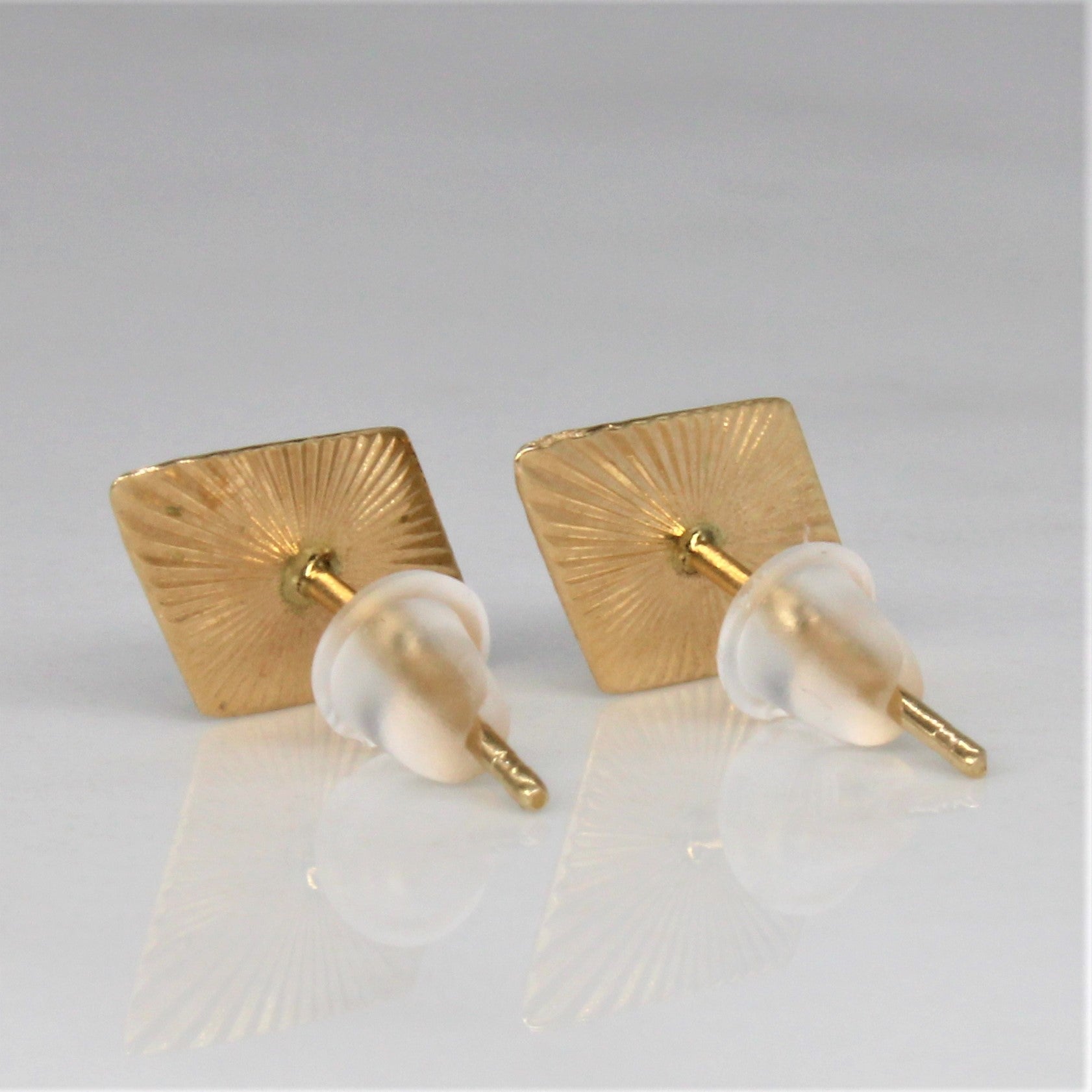 Sapphire Shield Stud Earrings | 0.07ctw |