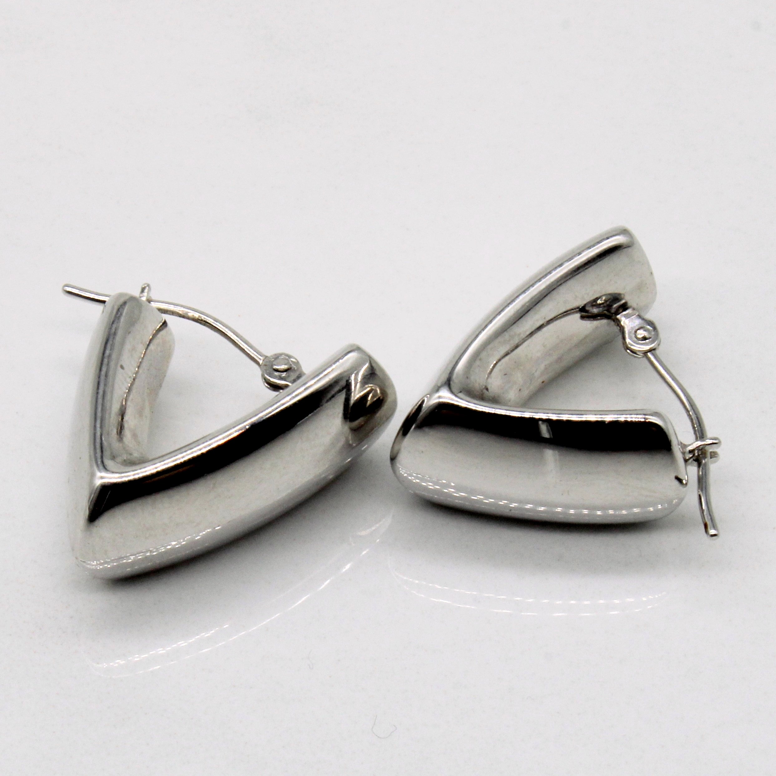 Boucles d'oreilles en or blanc 14 carats 