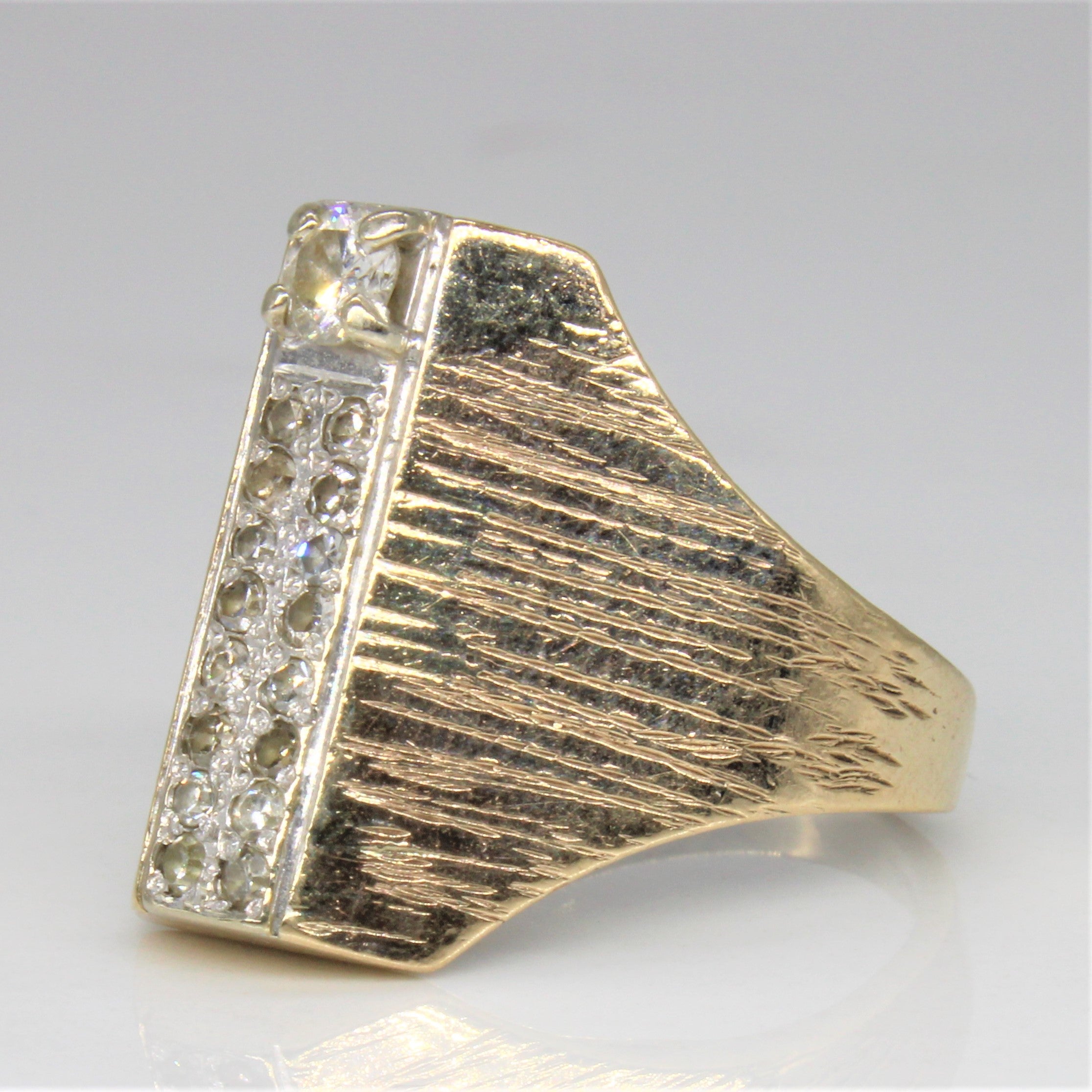 Etched Diamond Bar Ring | 0.41ctw | SZ 7 |