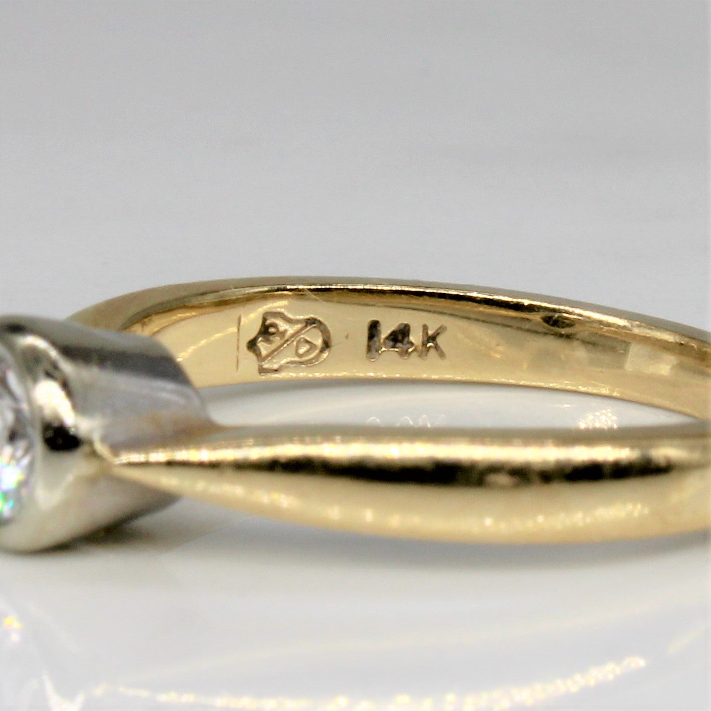 Bezel Set Diamond Solitaire Ring | 0.25ct | SZ 6.25 |