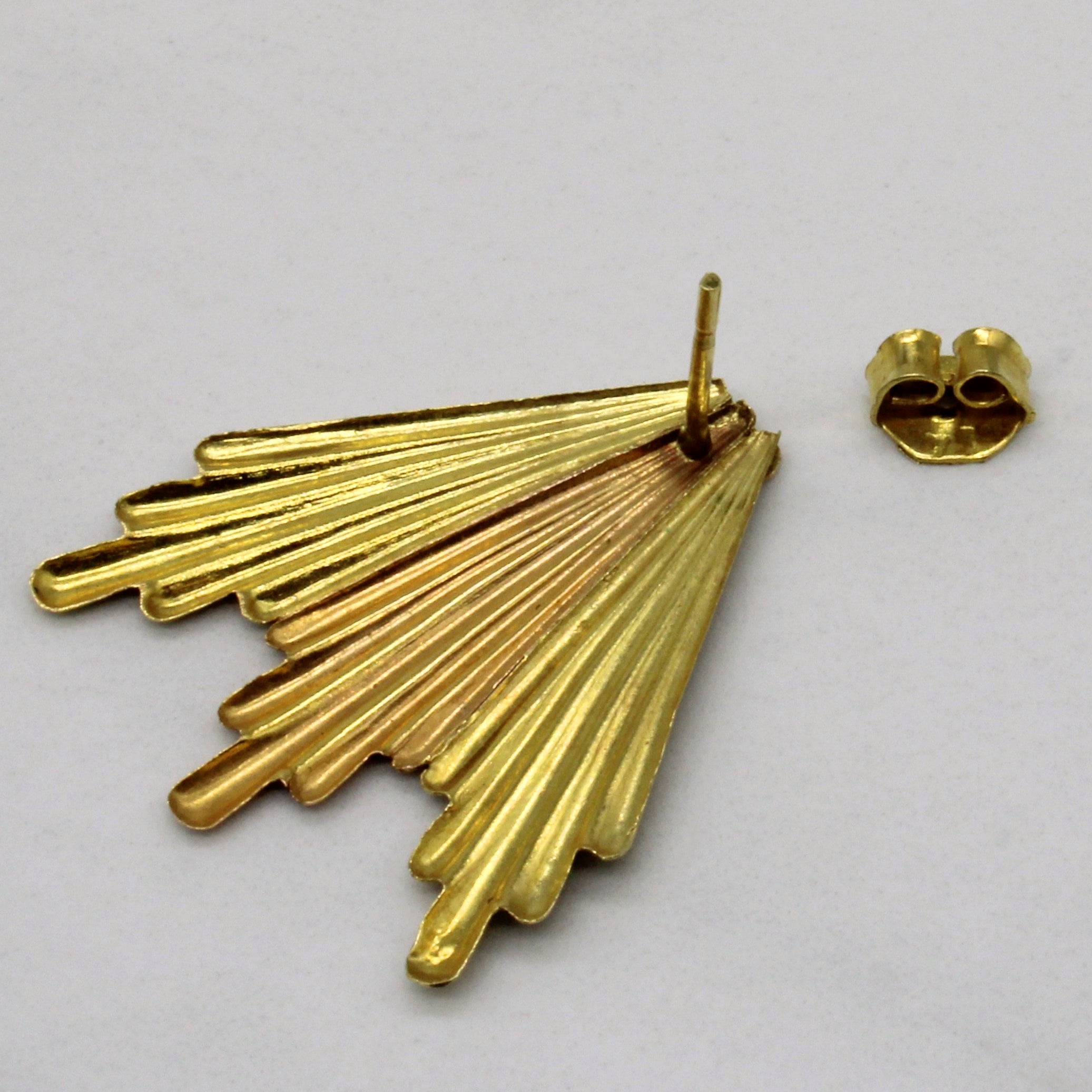 Two Tone Gold Earrings