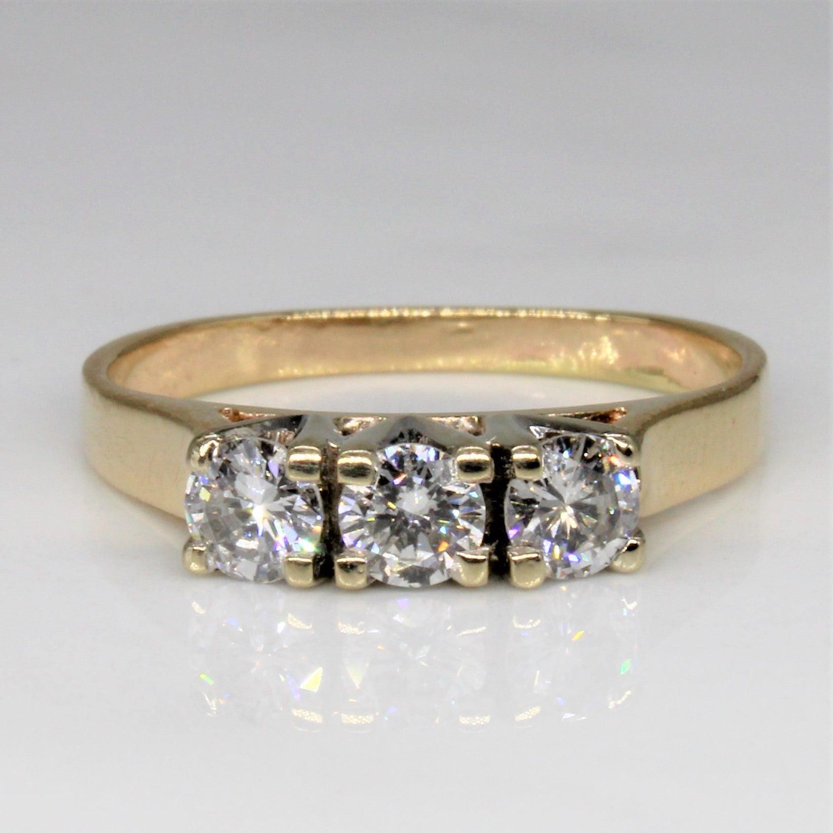 Diamond Three Stone Ring | 0.48ctw | SZ 6.25 |