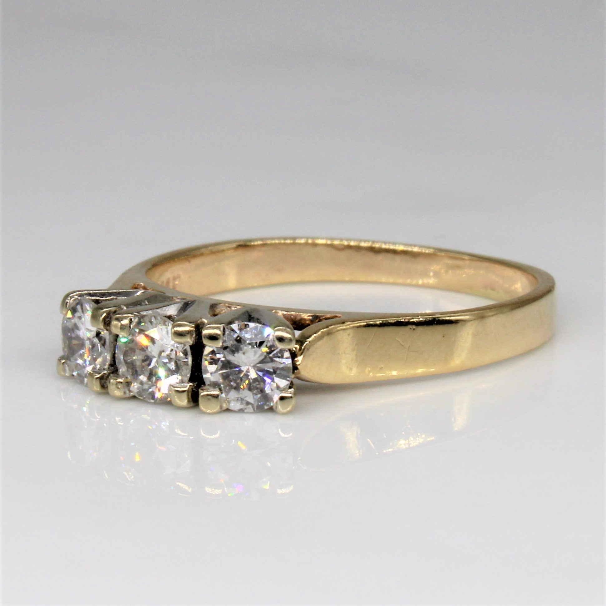 Diamond Three Stone Ring | 0.48ctw | SZ 6.25 |