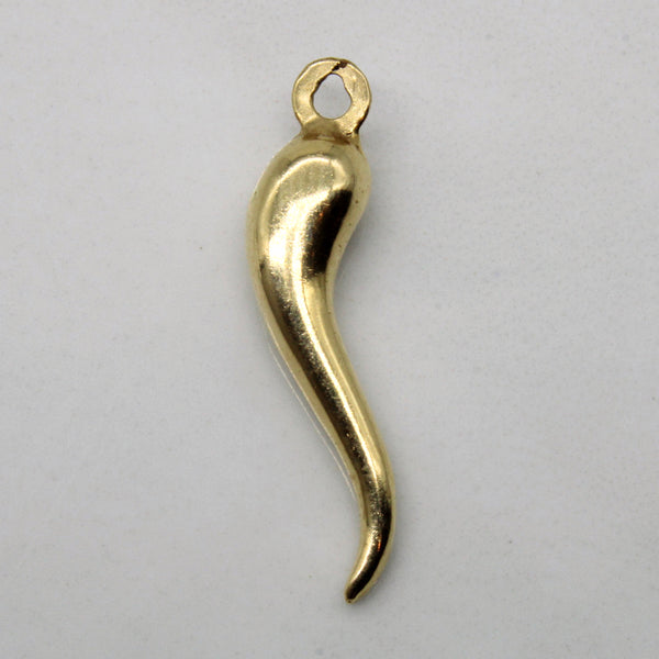 10k Yellow Gold Horn Pendant