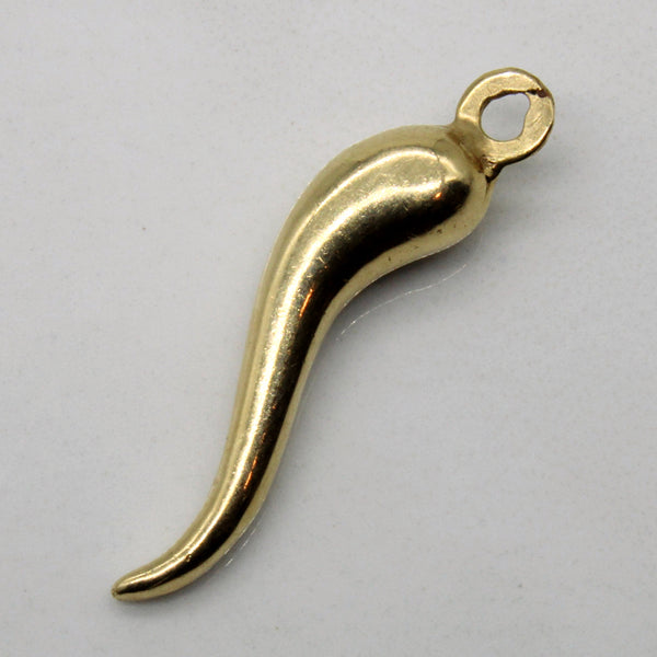 10k Yellow Gold Horn Pendant