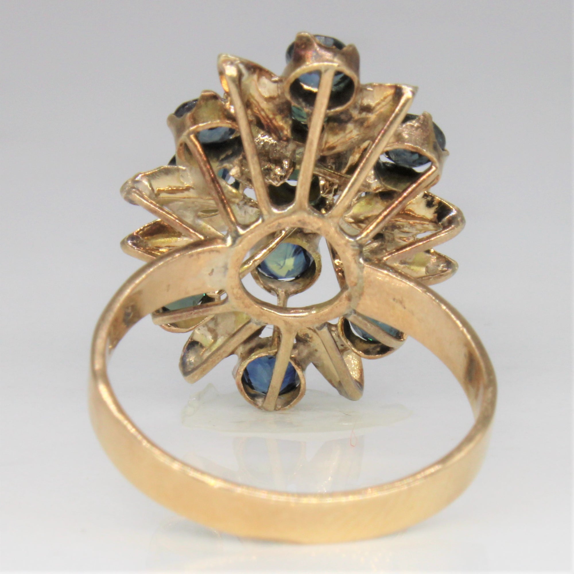 Sapphire Burst Floral Ring | 2.00ctw | SZ 7.5 |