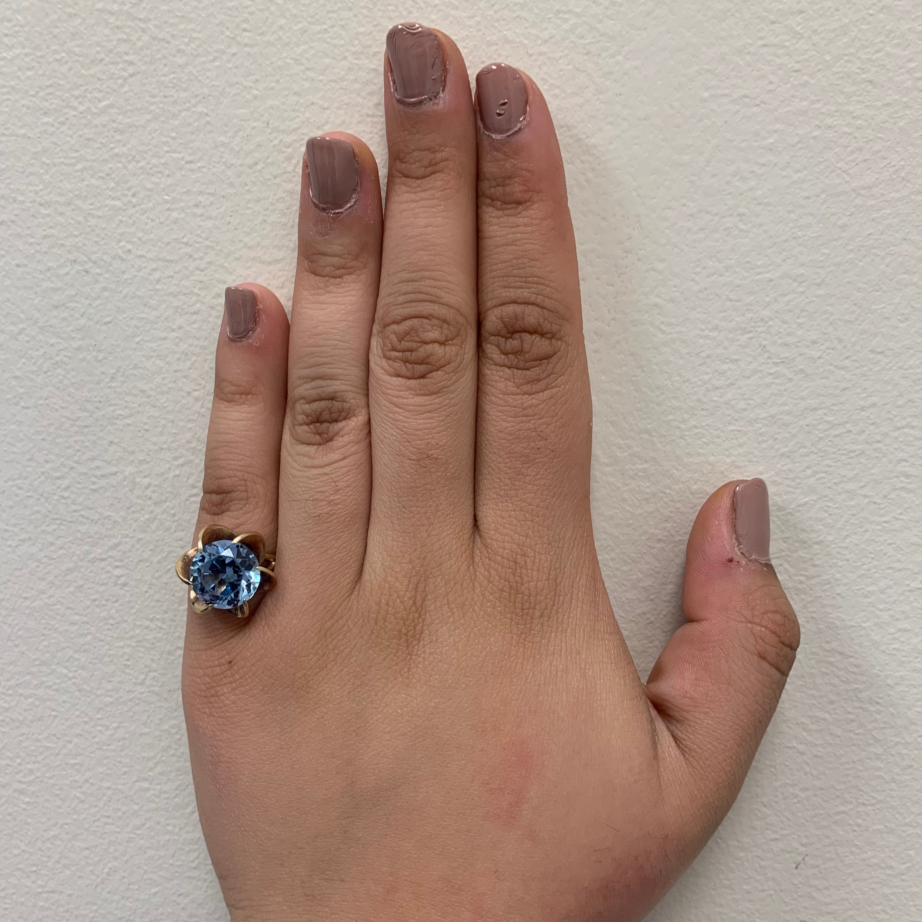 Synthetic Spinel Floral Cocktail Ring | 6.40ct | SZ 5 |