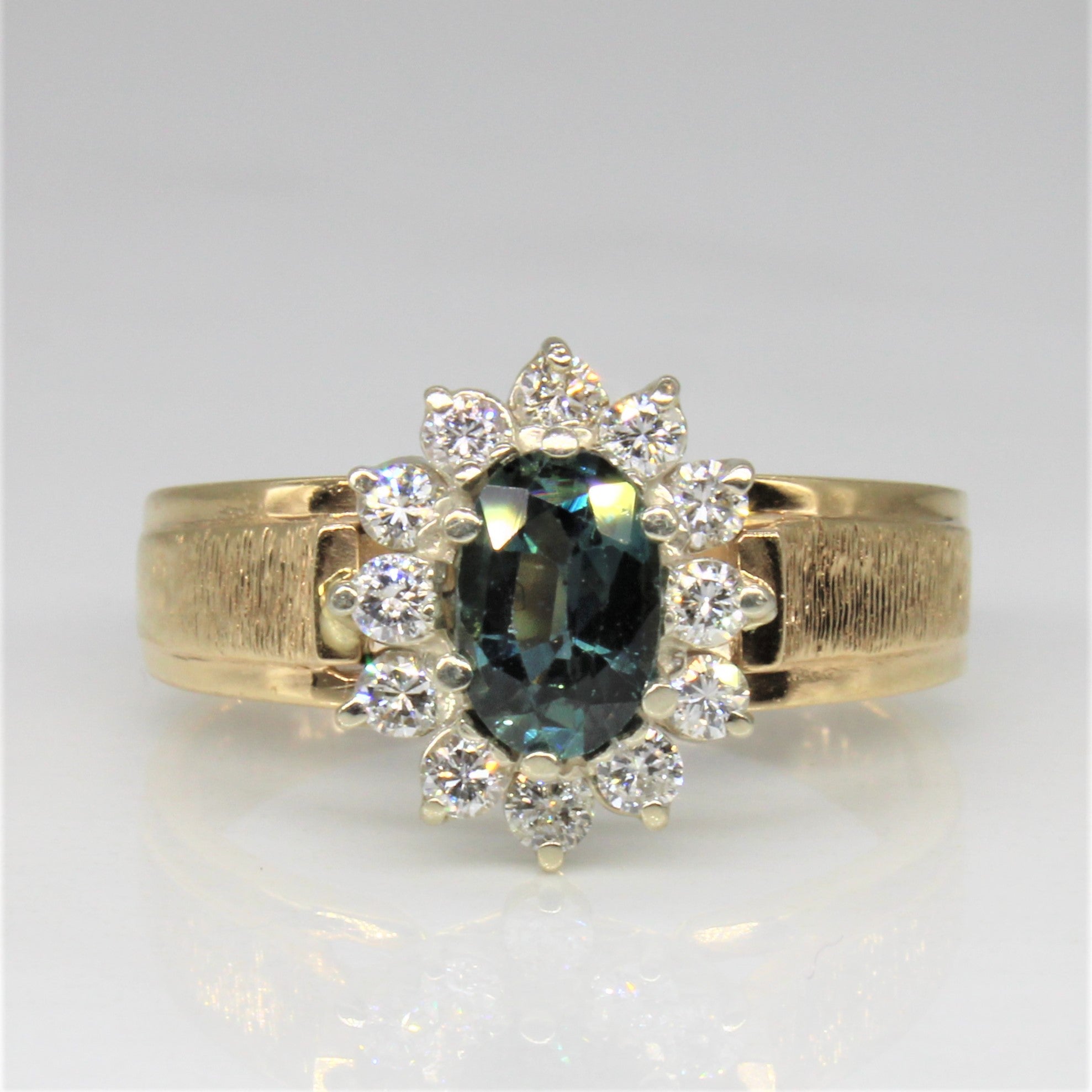 Sapphire & Diamond Cocktail Ring | 0.80ct, 0.36ctw | SZ 7.75 |