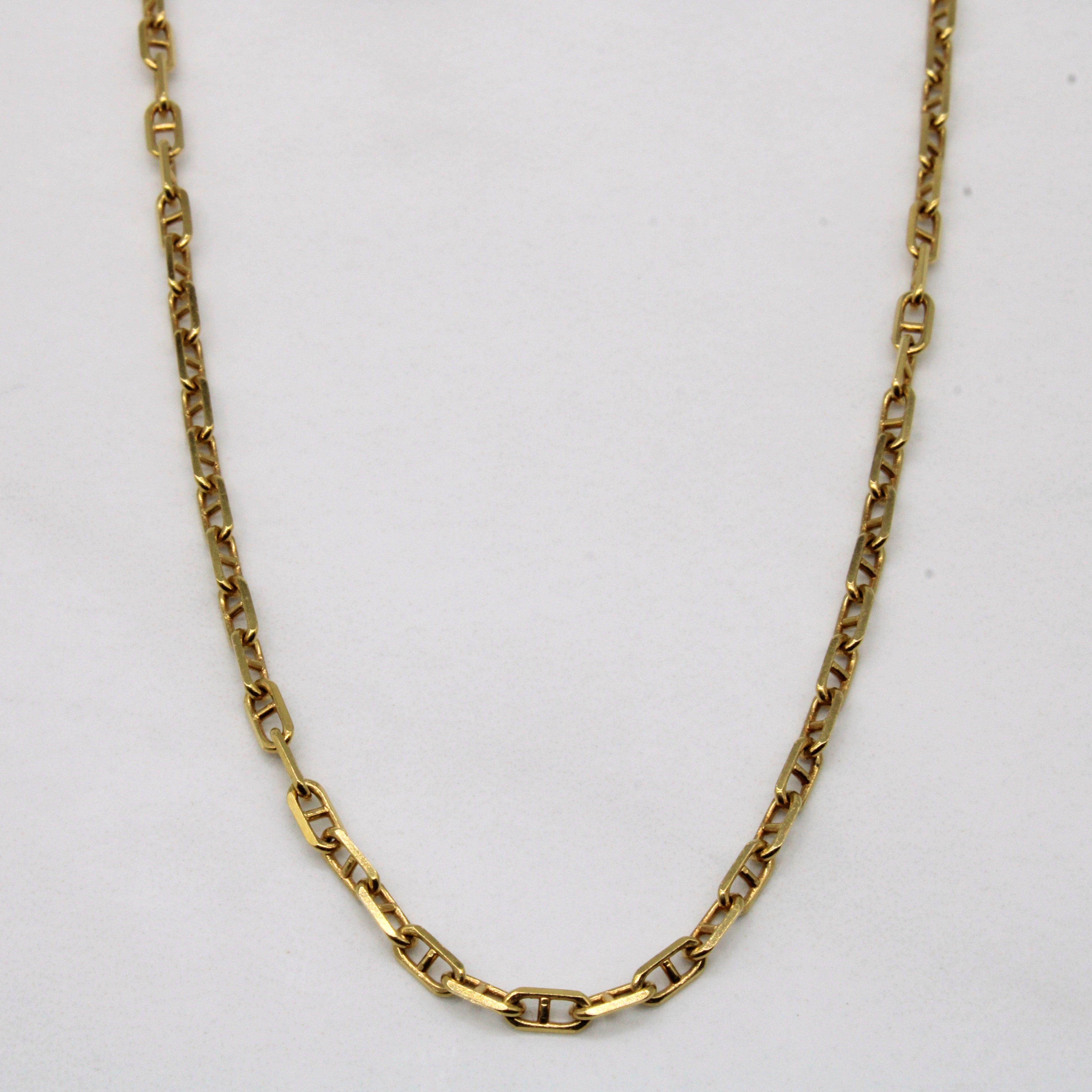 14k Yellow Gold Anchor Link Chain | 24