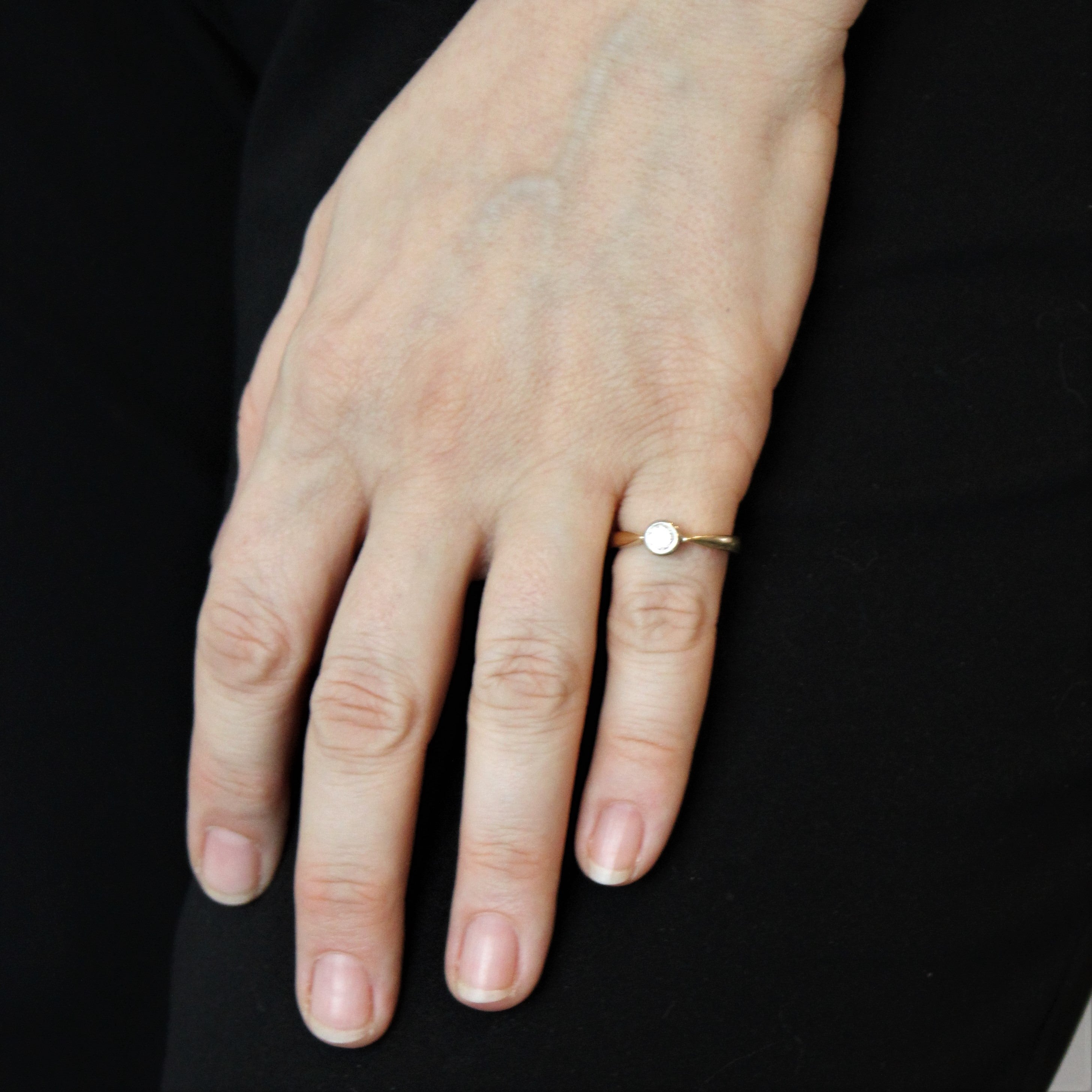 Bezel Set Diamond Solitaire Ring | 0.25ct | SZ 6.25 |