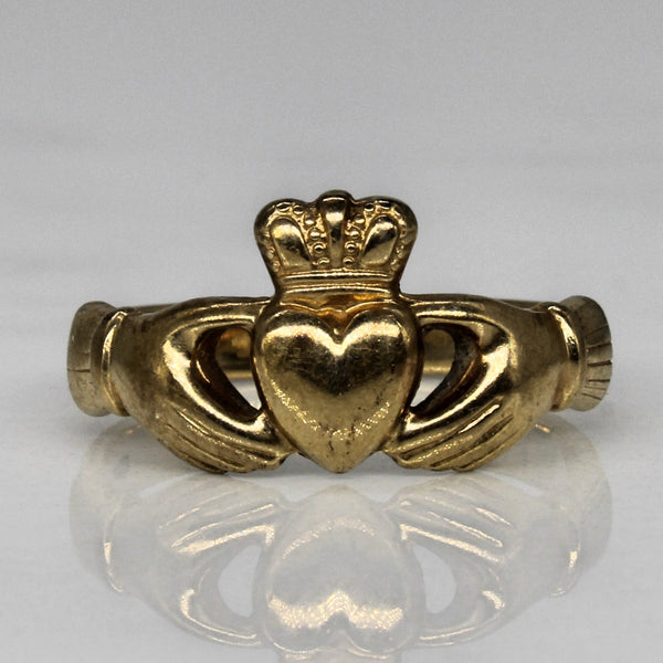 9k Yellow Gold Claddagh Ring | SZ 4.75 |