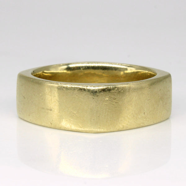18k Yellow Gold Soft Square Ring | SZ 9 |