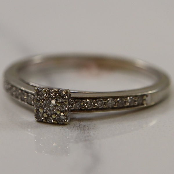 Pave Princess Style Diamond Ring | 0.15ctw | SZ 8.5 |