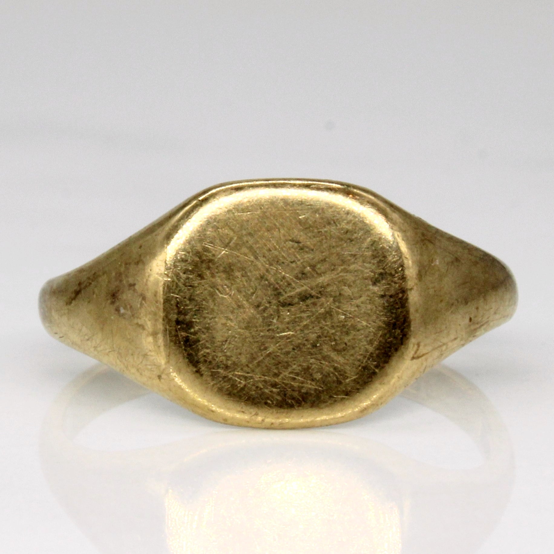 Vintage 9k Yellow Gold Signet Ring | SZ 7.25 |