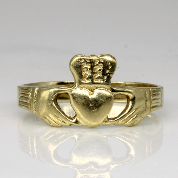 10k Yellow Gold Claddagh Ring | SZ 7 |