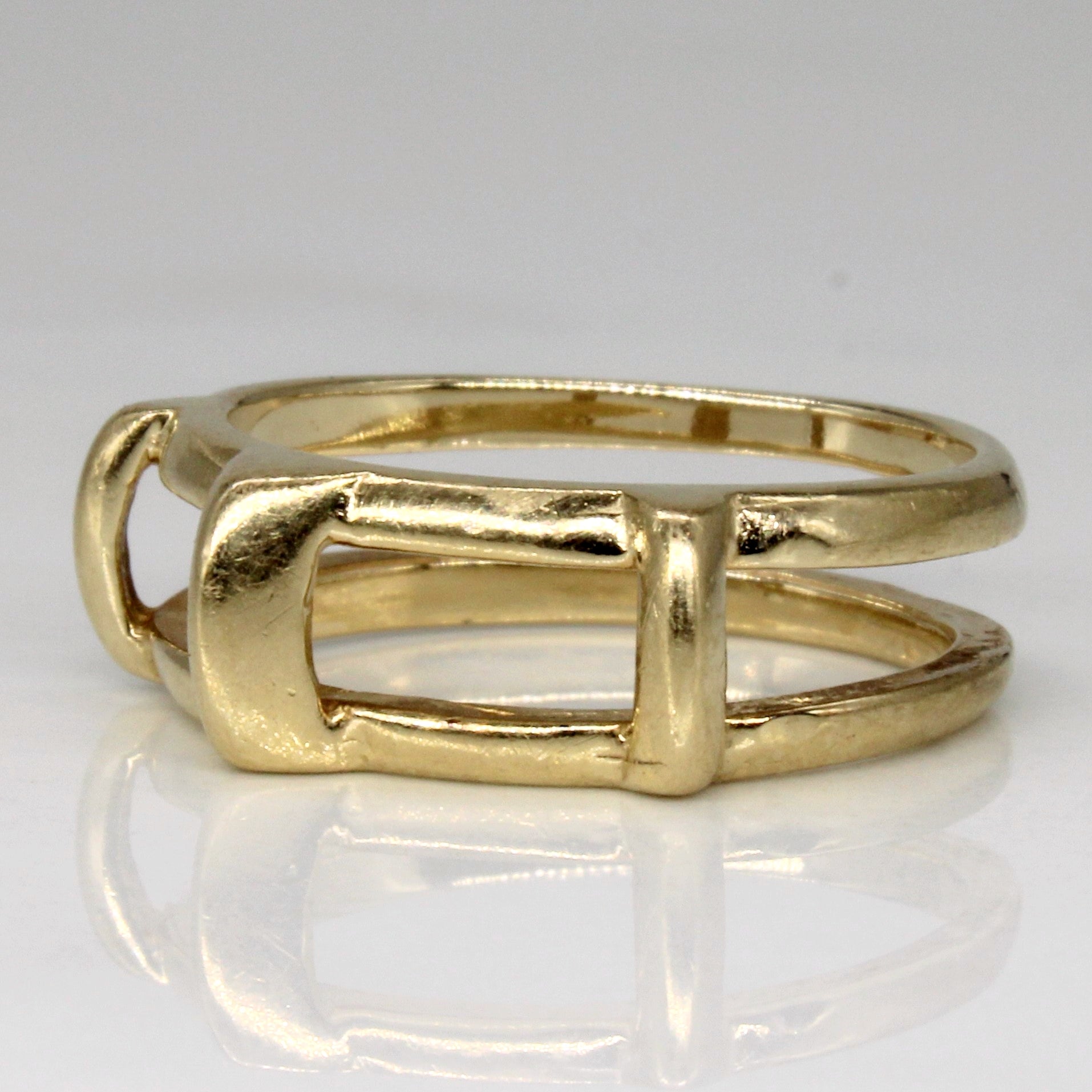 14k Yellow Gold Two Tier Ring | SZ 5.75 |
