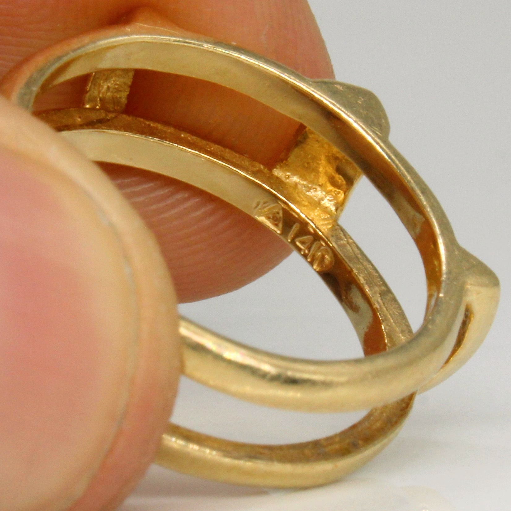14k Yellow Gold Two Tier Ring | SZ 5.75 |