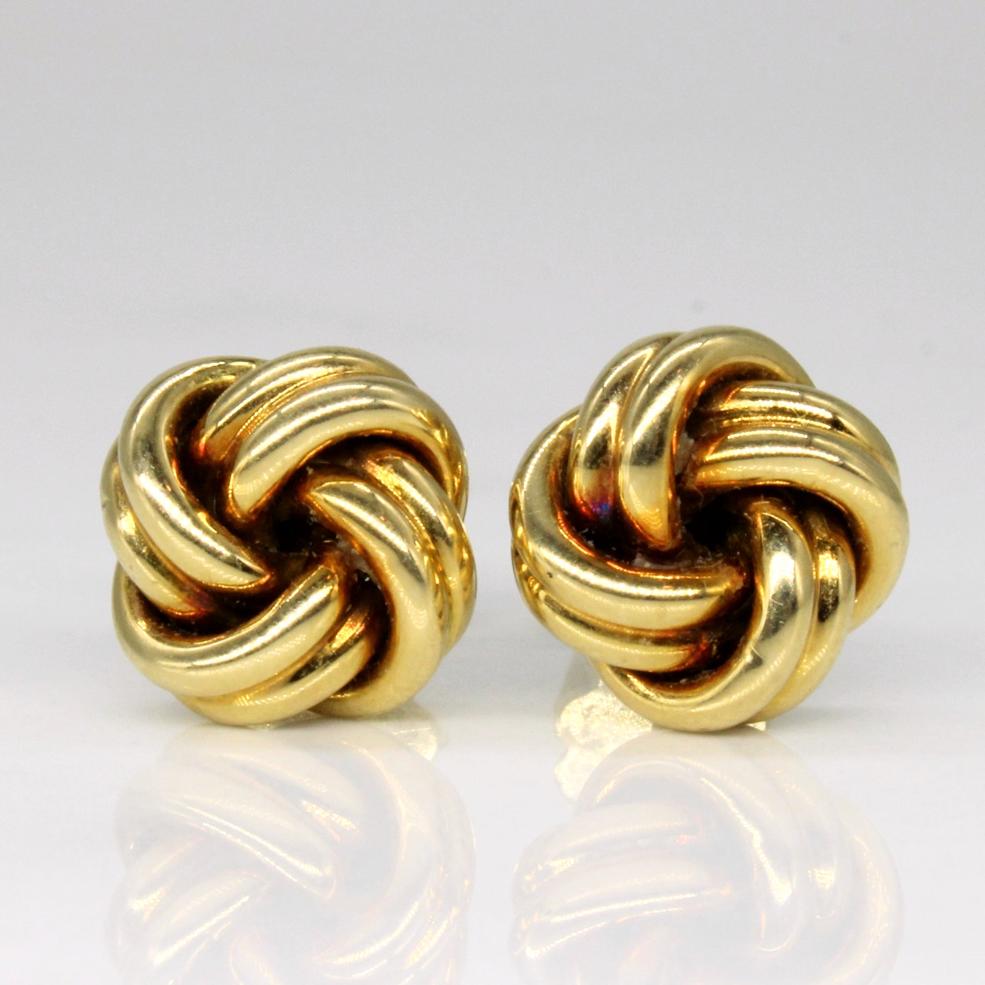 14k Yellow Gold Knot Earrings
