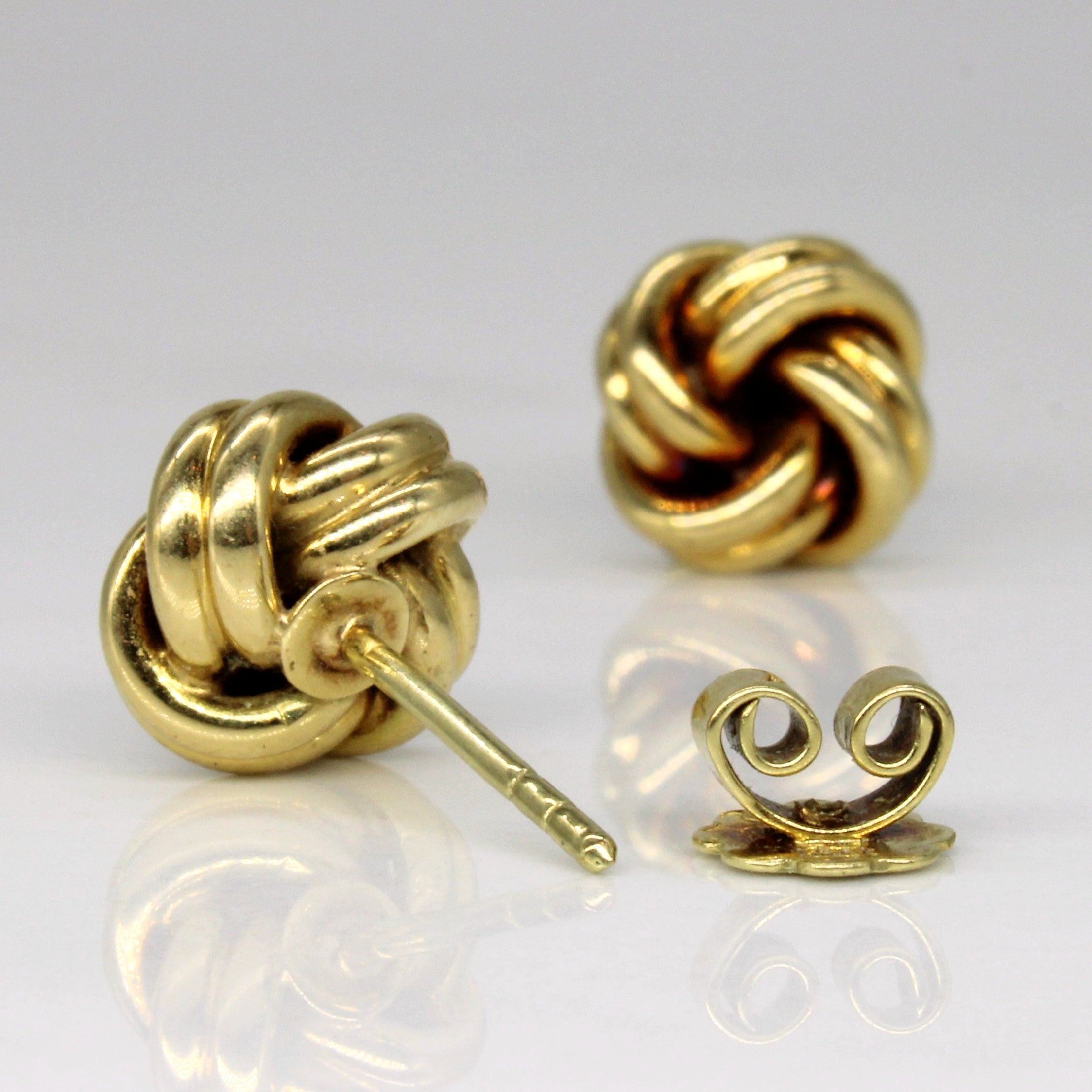 14k Yellow Gold Knot Earrings