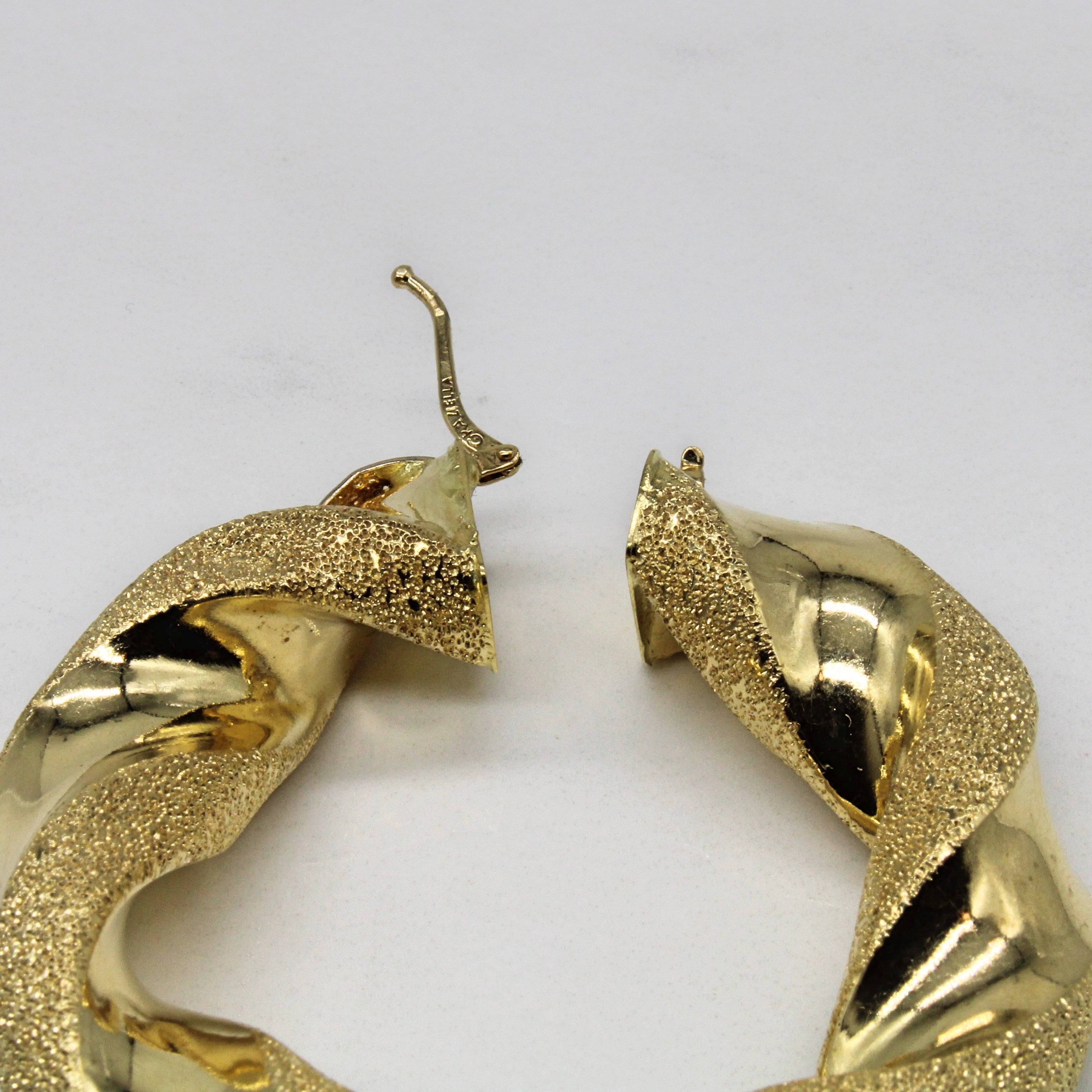 Large Twisted Hoop Earrings |