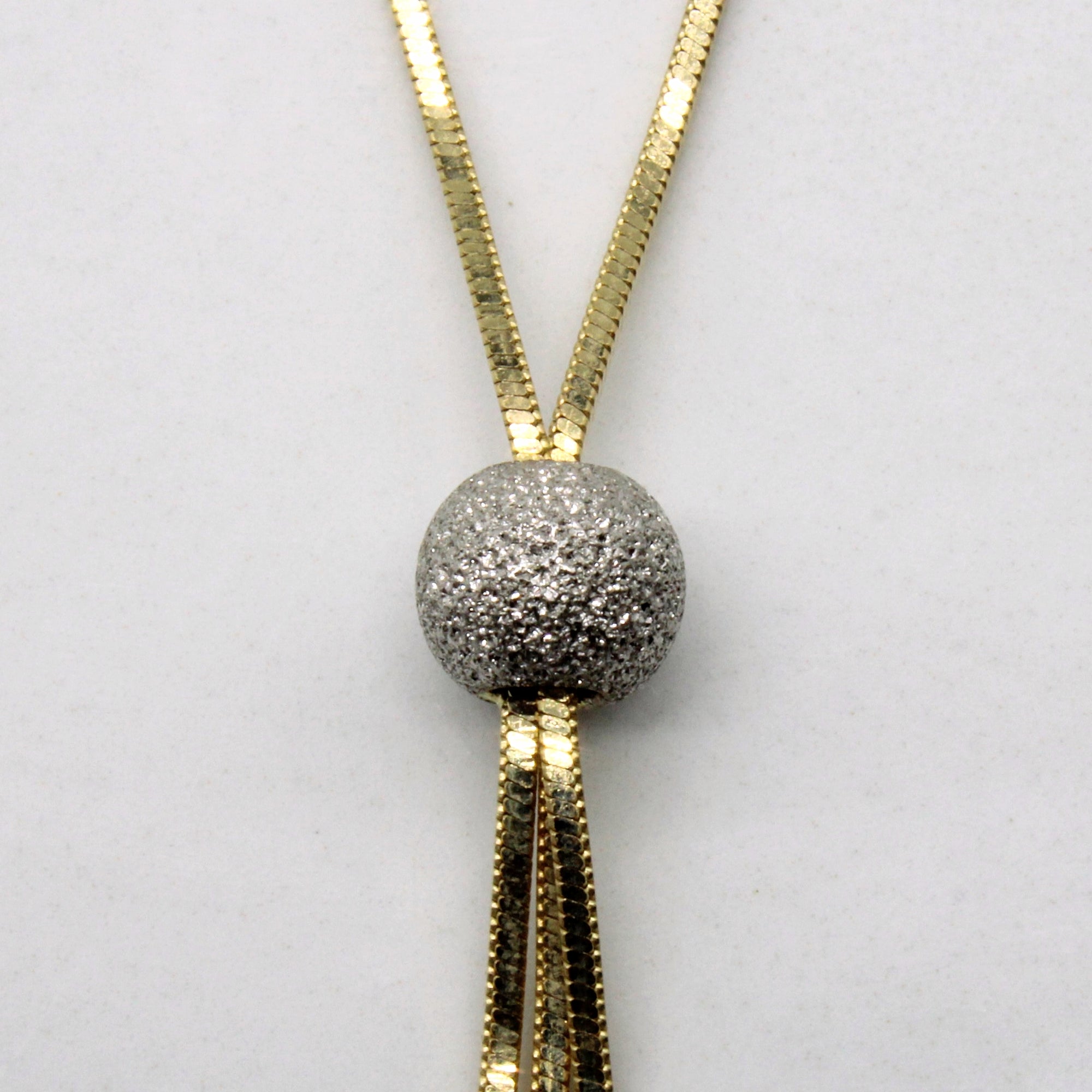 14k Two Tone Gold Necklace | 19