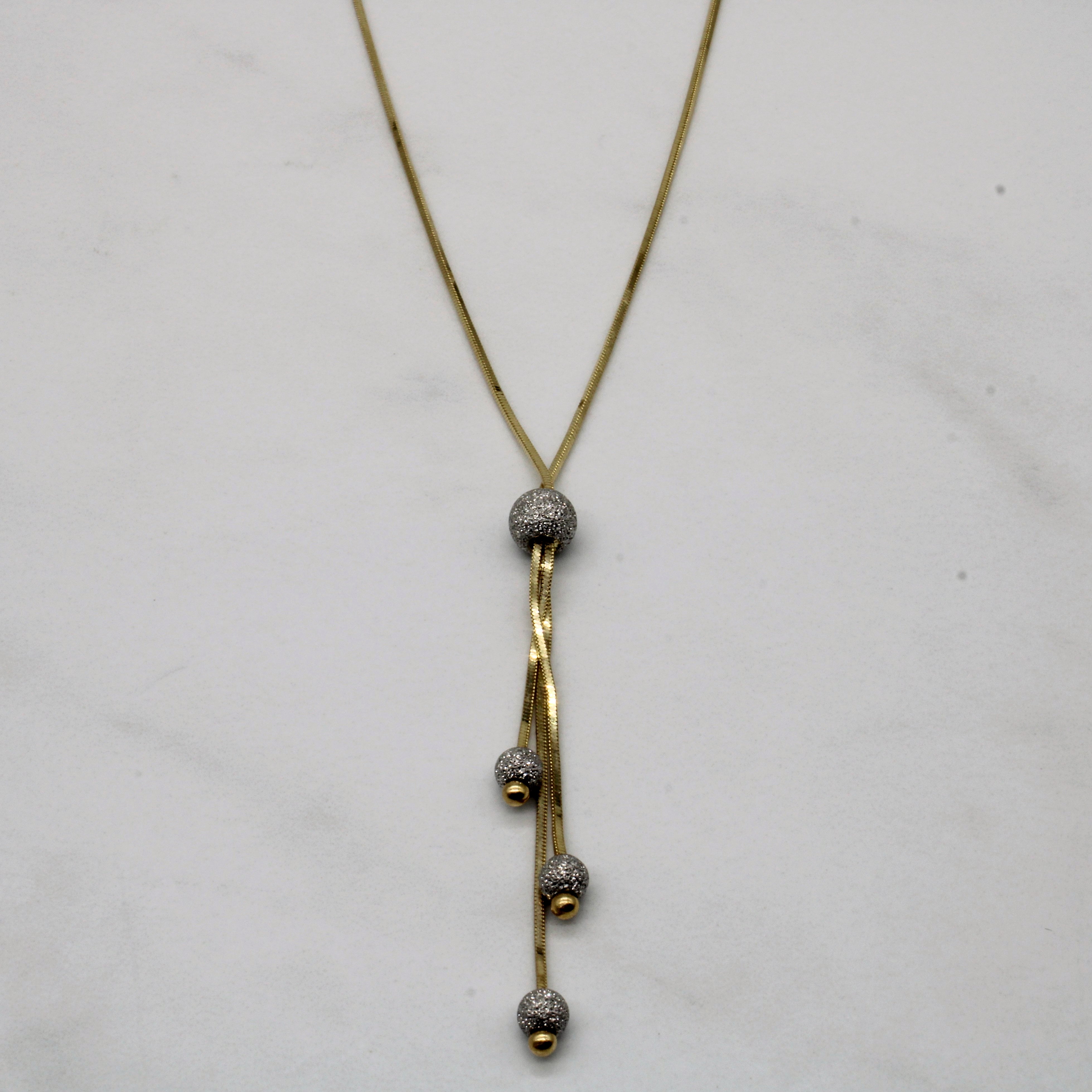 14k Two Tone Gold Necklace | 19" |