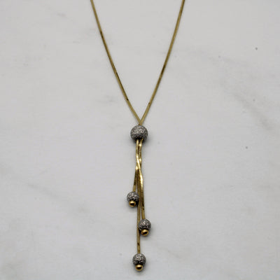 14k Two Tone Gold Necklace | 19