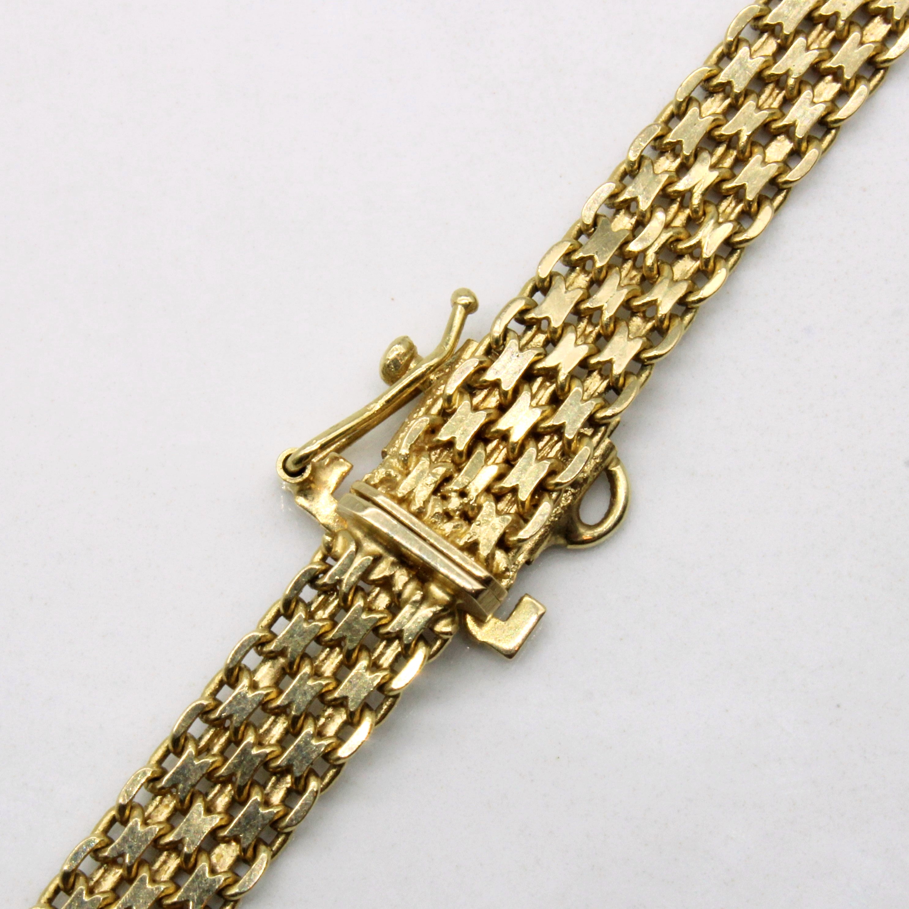 14k Yellow Gold Woven Necklace | 18" |