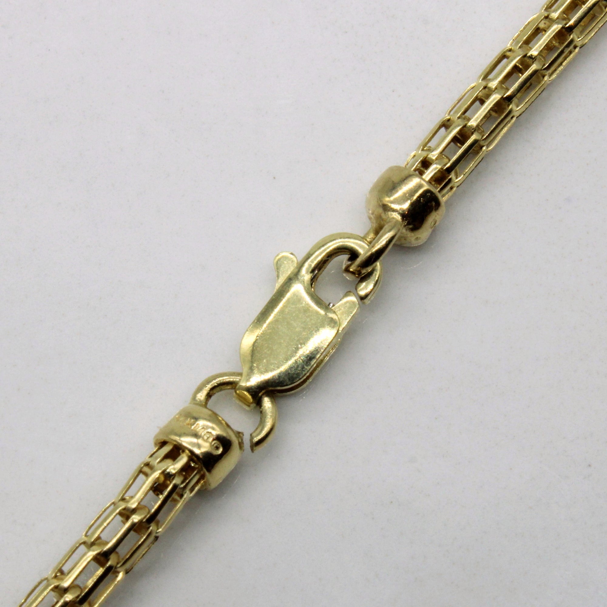14k Yellow Gold Birdcage Link Chain | 23