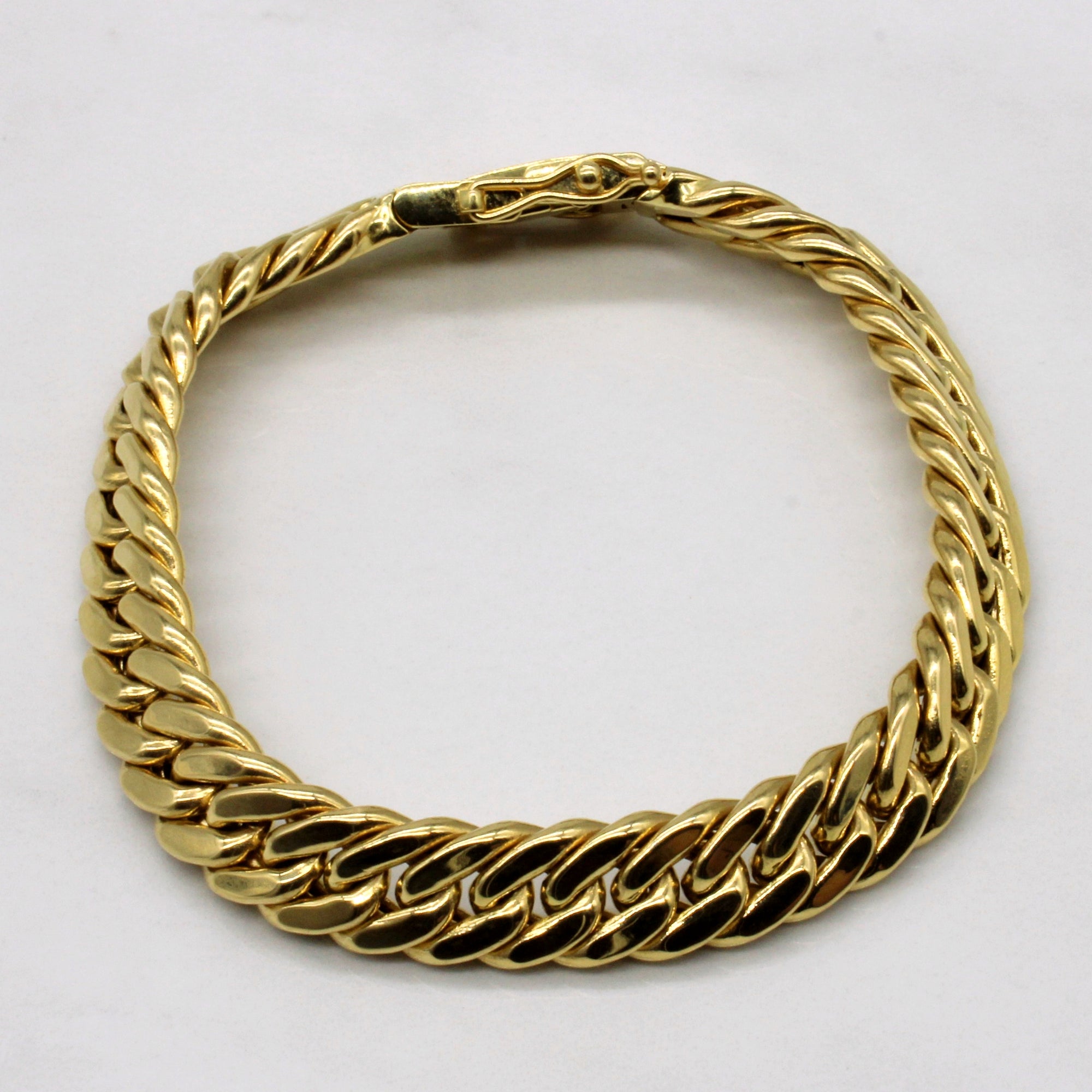 18k Yellow Gold Cuban Link Bracelet 7 5 100 Ways