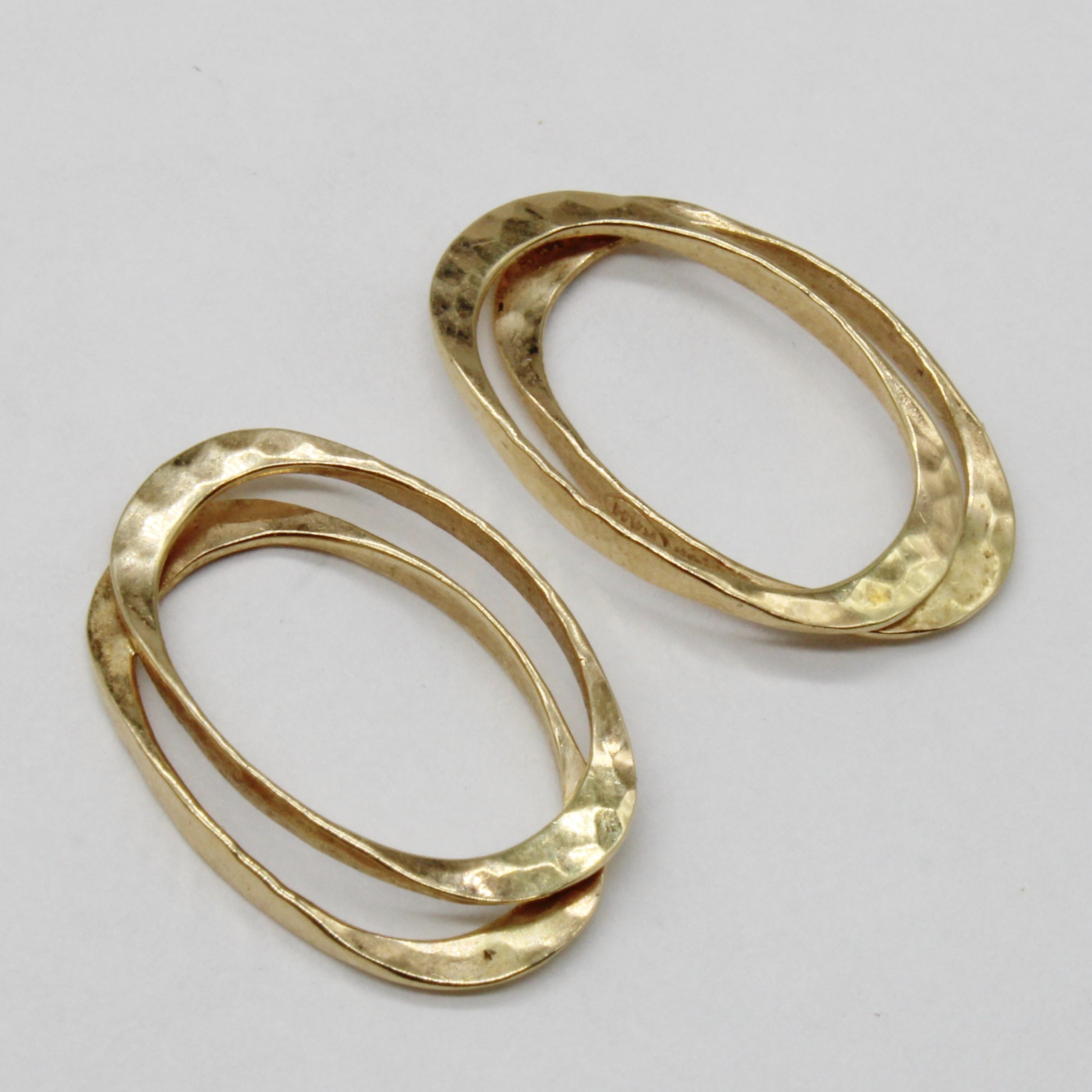 Yellow Gold Layered Stud Earrings |