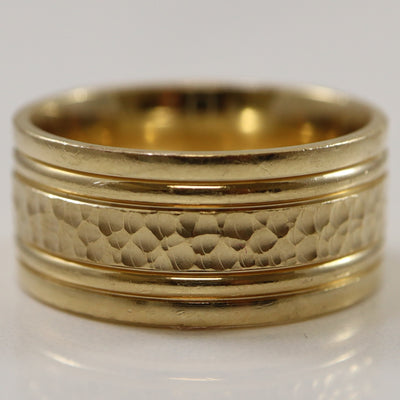 Hammered Yellow Gold Band | SZ 9.5 |