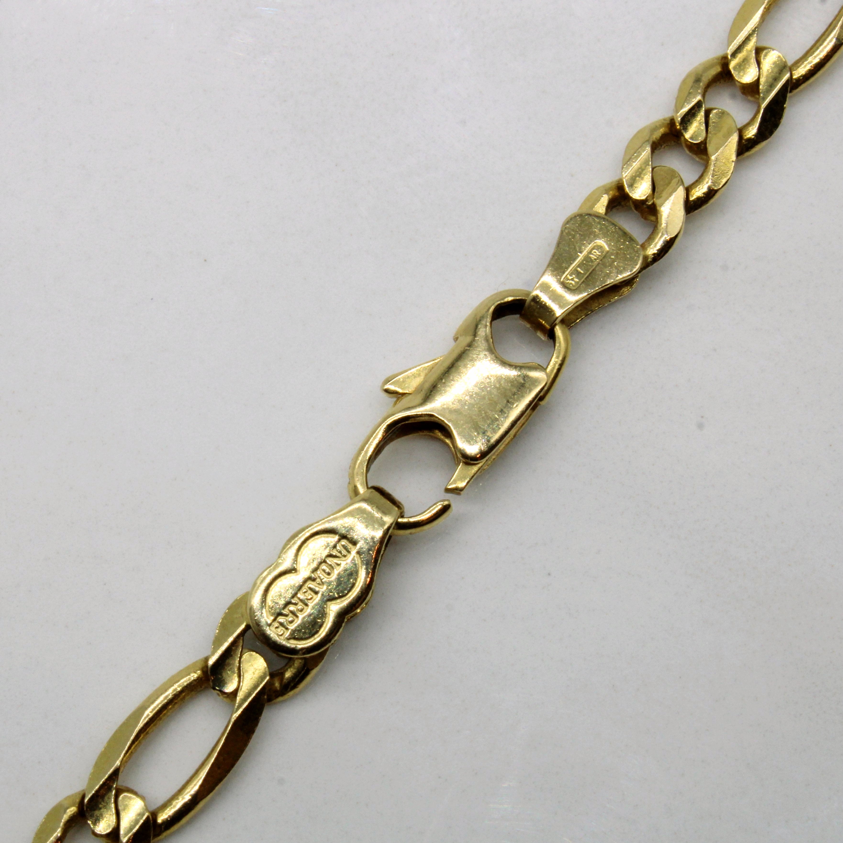 18k Yellow Gold Figaro Chain | 20" |