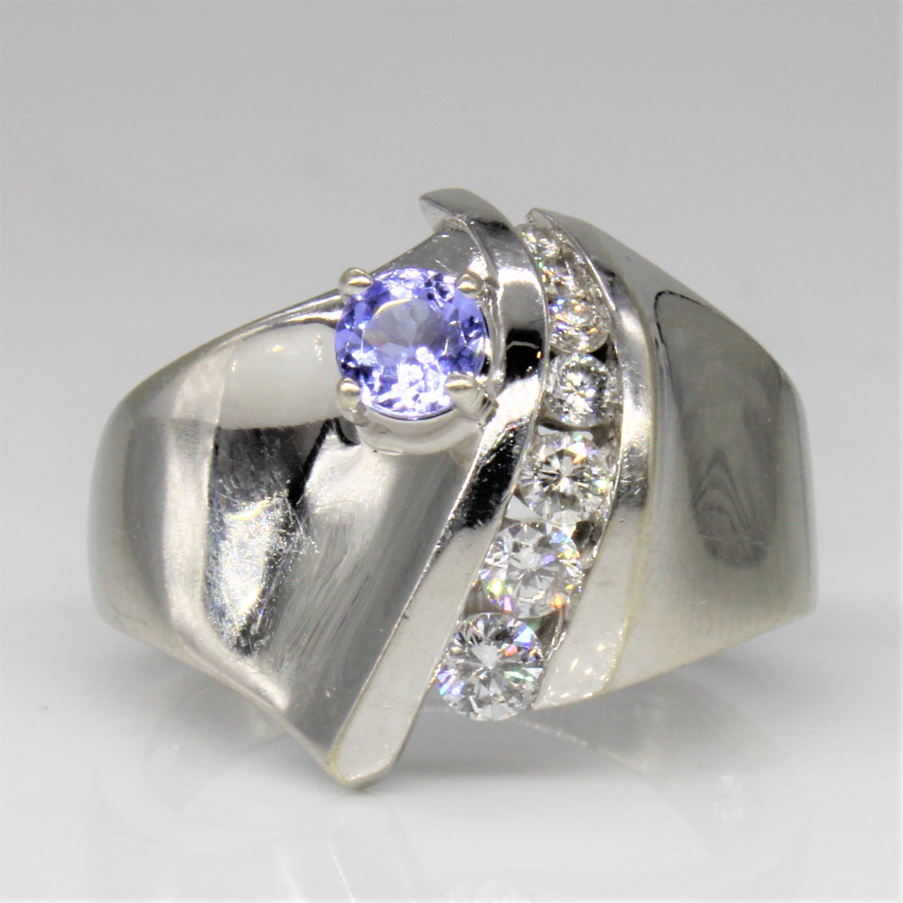 Diamond & Tanzanite Cascade Ring | 0.25ctw, 0.20ct | SZ 5.75 |