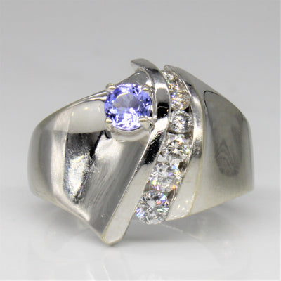 Diamond & Tanzanite Cascade Ring | 0.25ctw, 0.20ct | SZ 5.75 |