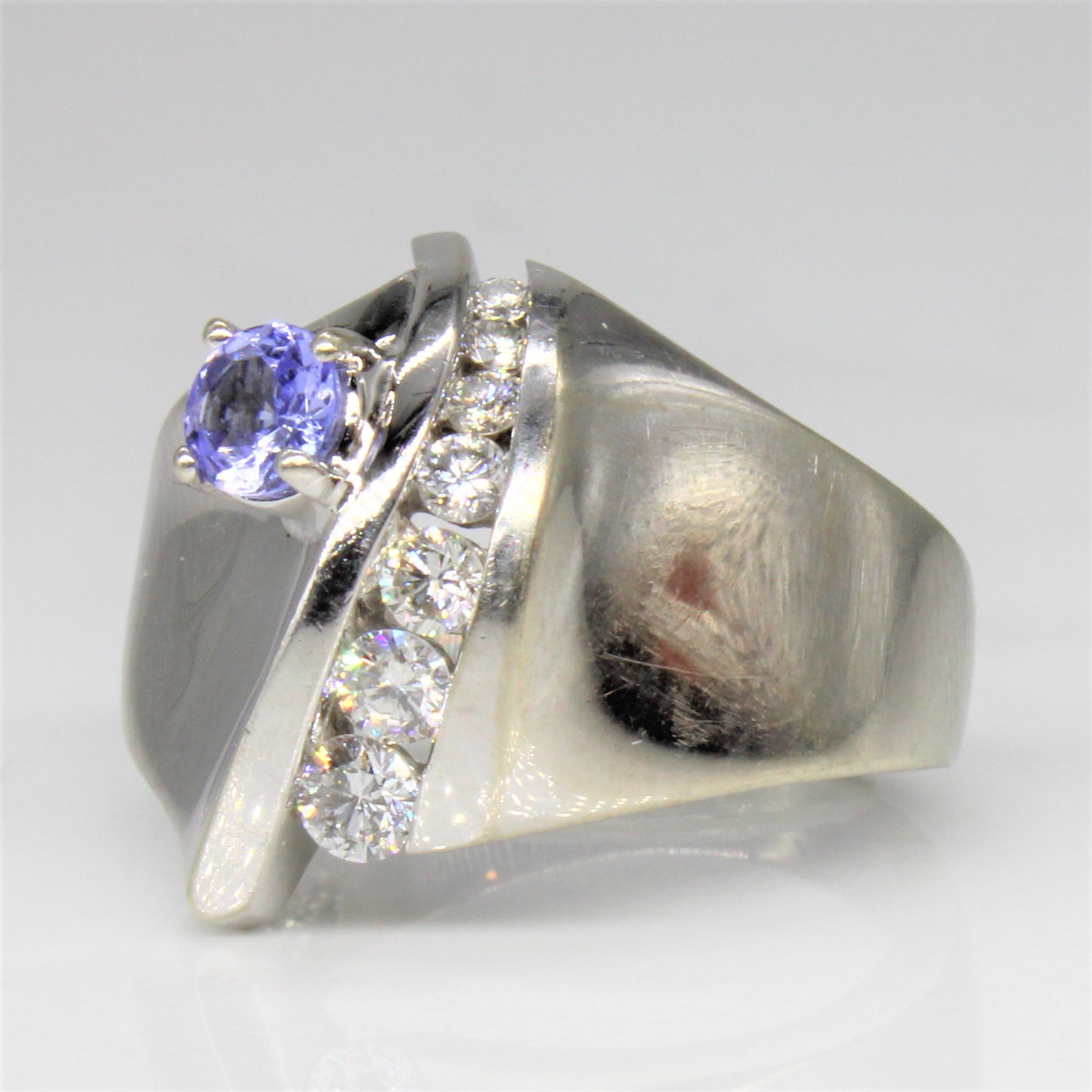 Diamond & Tanzanite Cascade Ring | 0.25ctw, 0.20ct | SZ 5.75 |