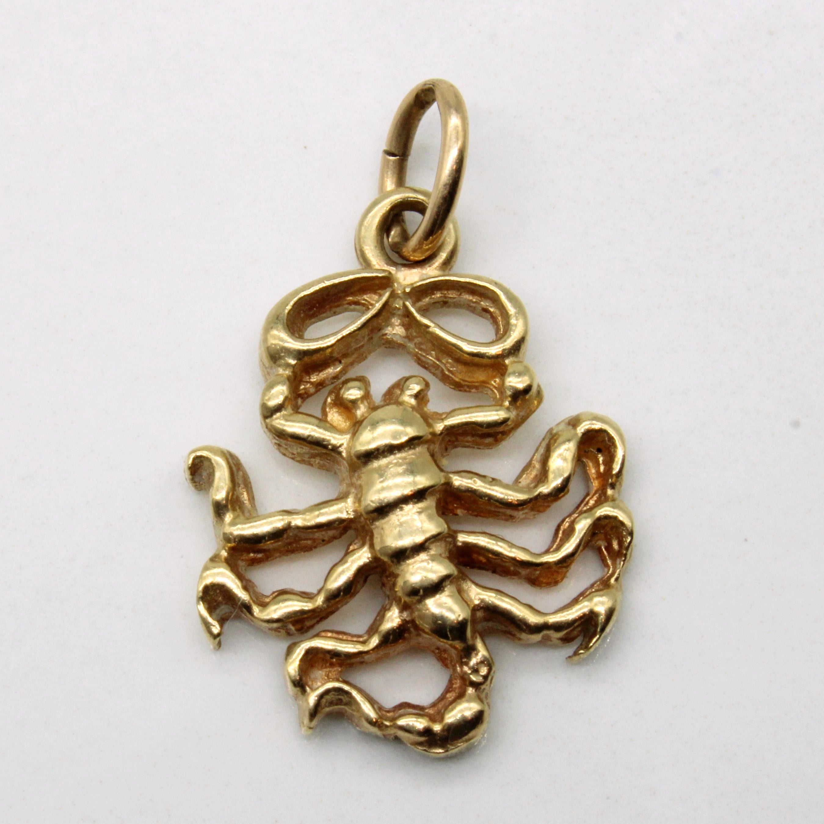 14k Yellow Gold Scorpion Pendant