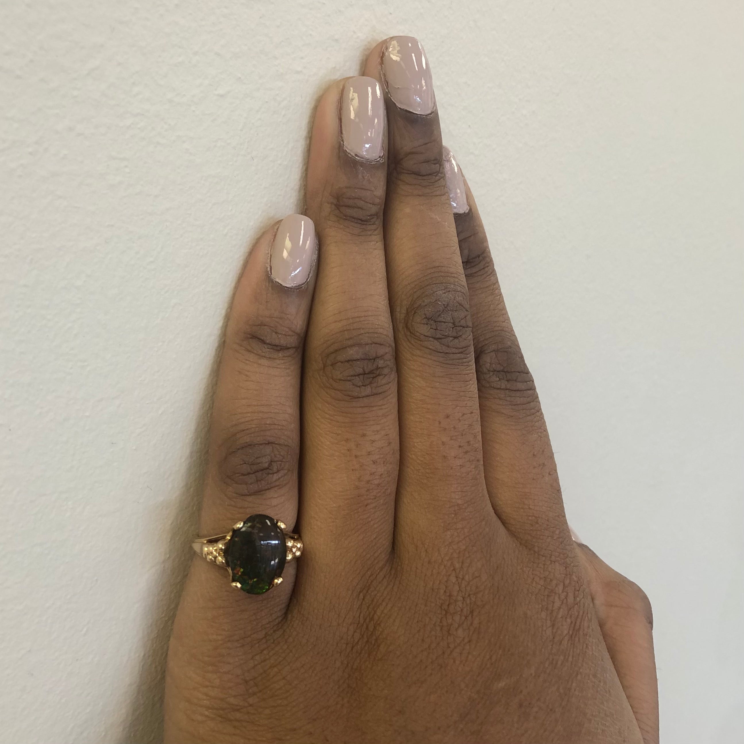 Solitaire Oval Ammolite Ring | 2.75ct | SZ 6.75 |