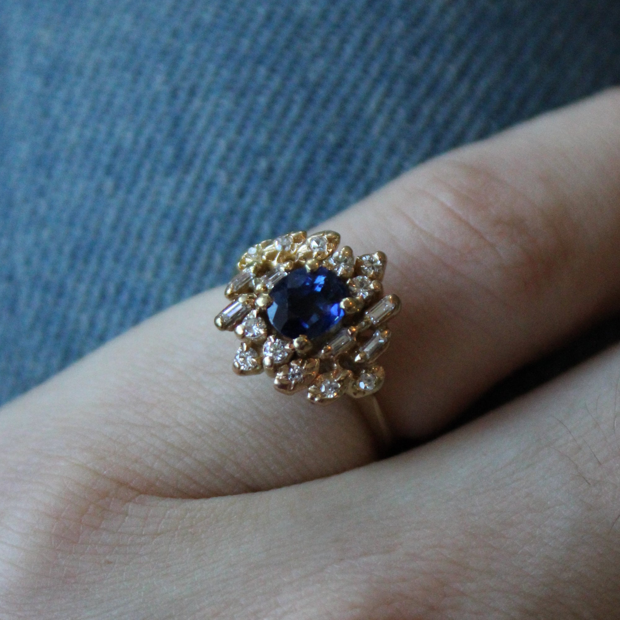 Sapphire & Diamond Engagement Ring | 0.58ct, 0.31ctw | SZ 5.25 |