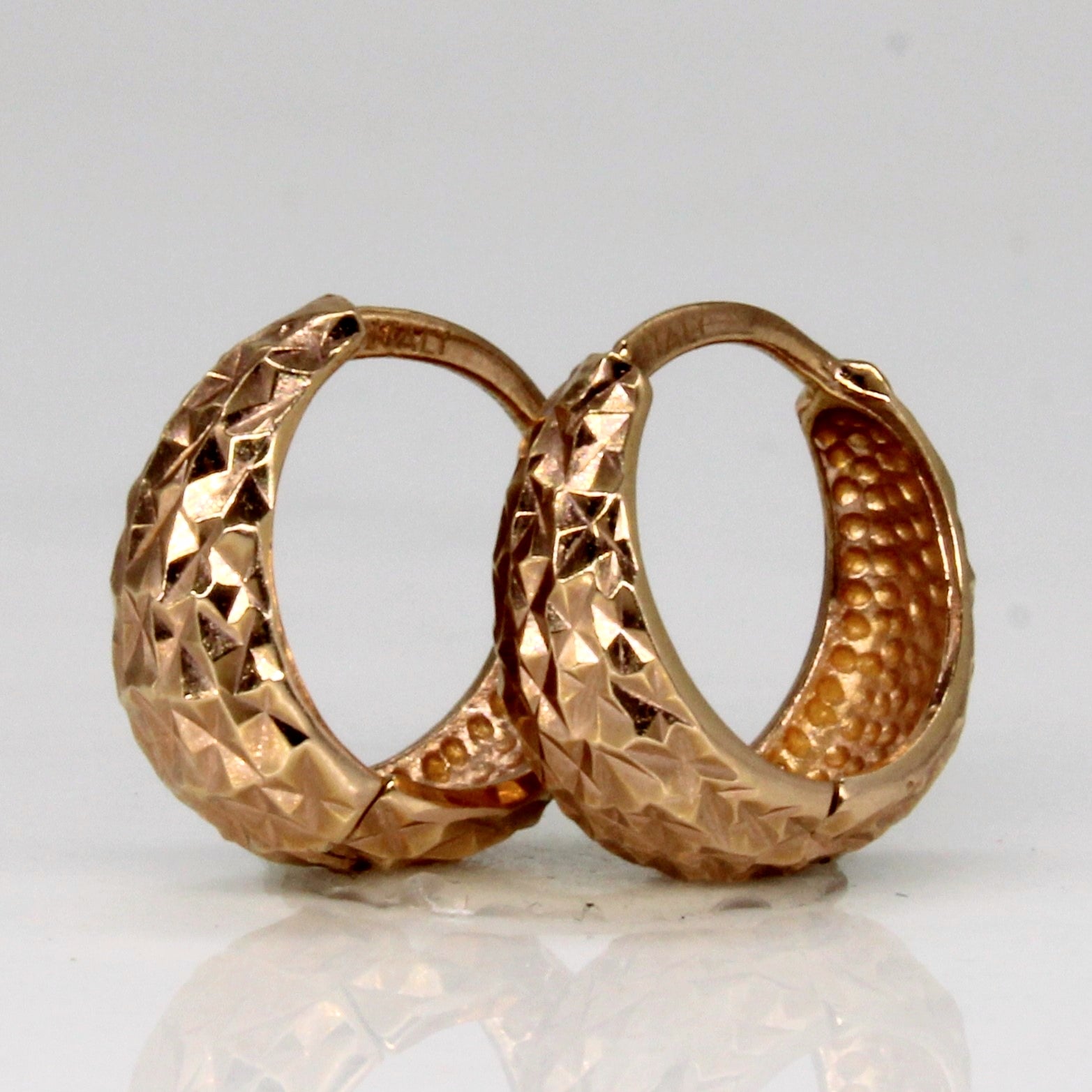 14k Rose Gold Hoop Earrings