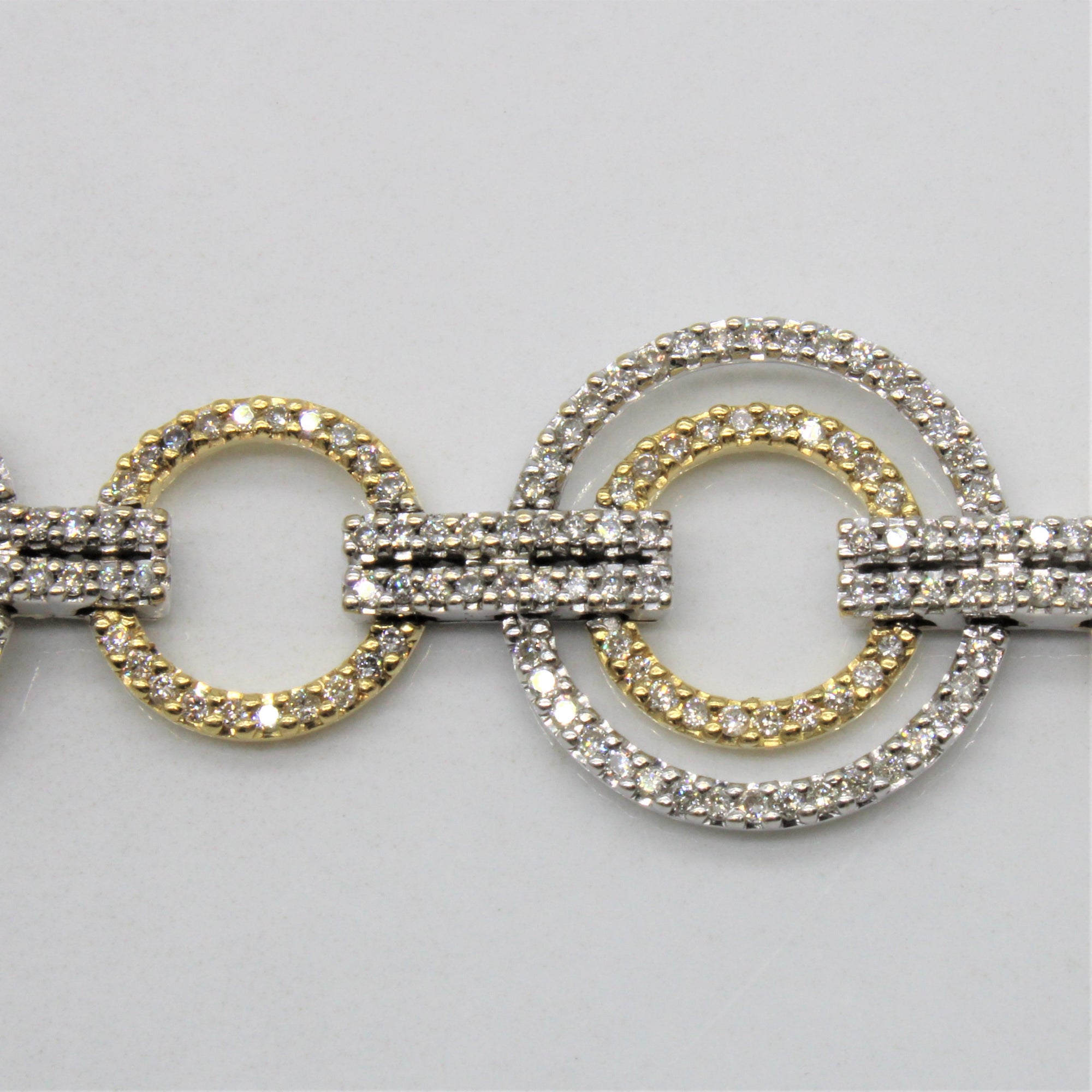 Diamond Circle Link Bracelet | 1.70ctw | 6.5