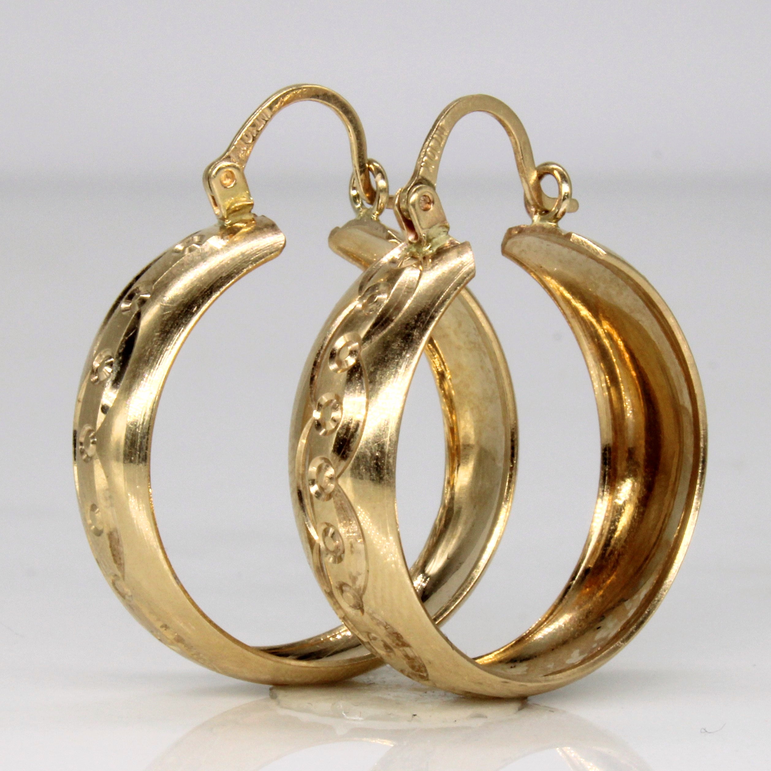 10k Yellow Gold Hoop Earrings