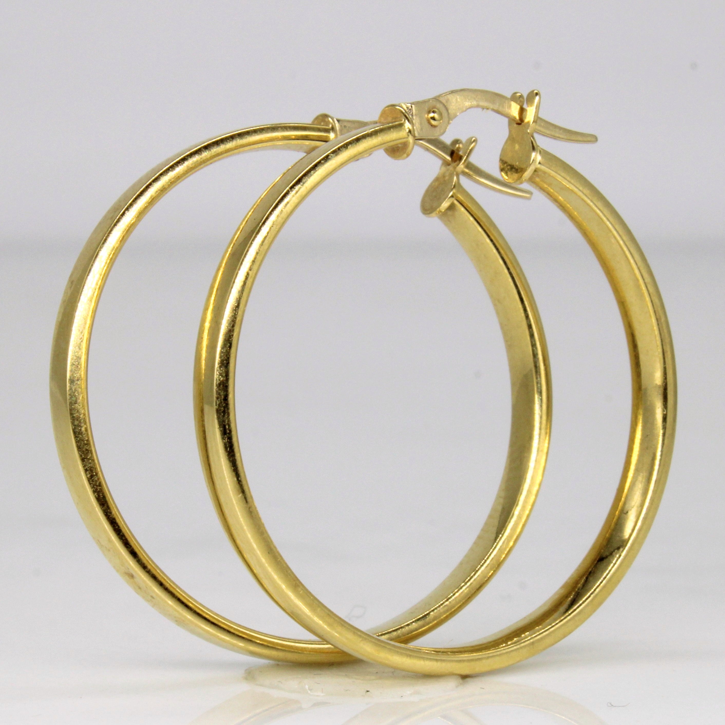 18k Yellow Gold Hoop Earrings